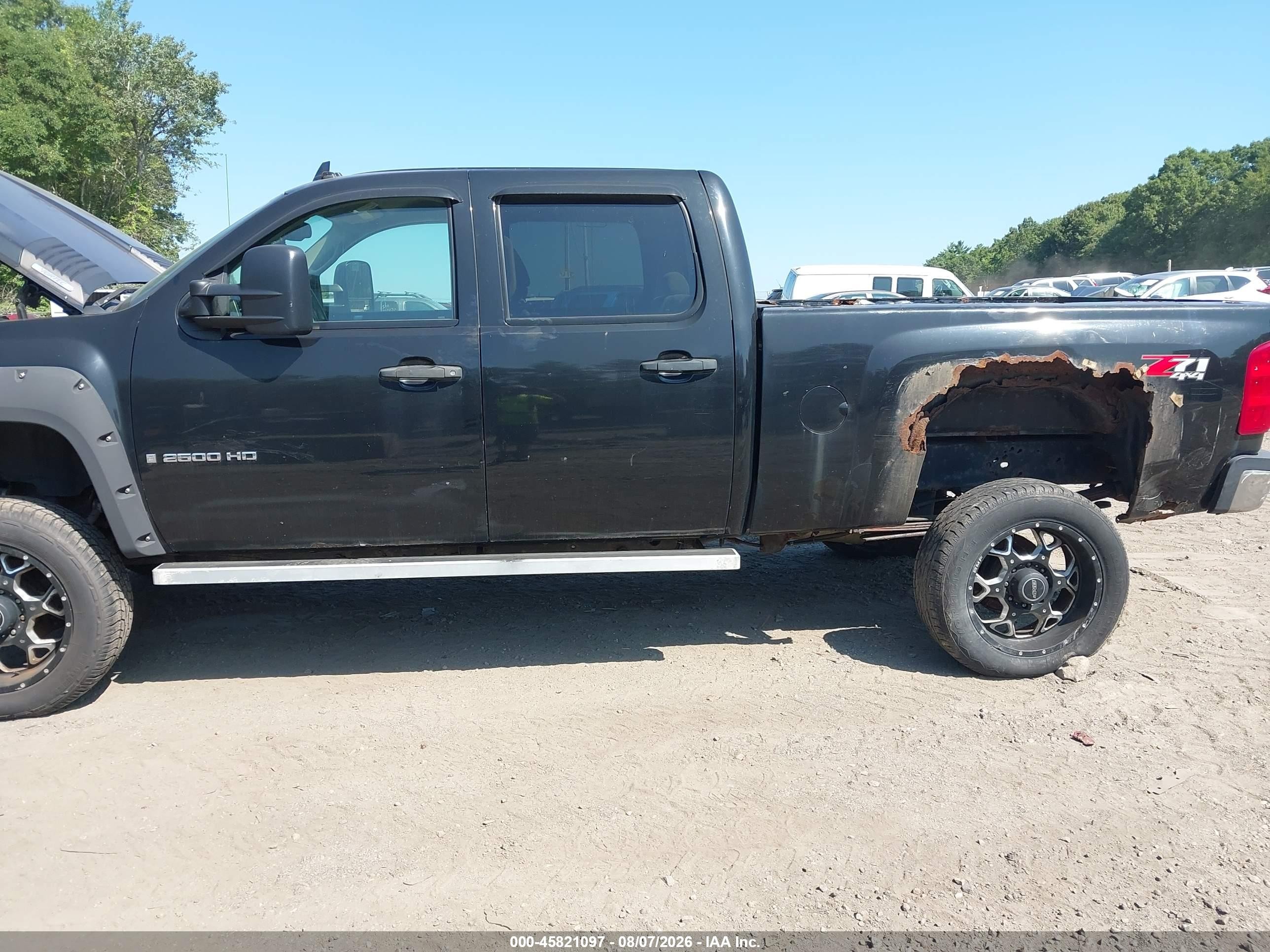 2007 Chevrolet Silverado 2500hd Lt1 Black vin: 1GCHK23K57F533572
