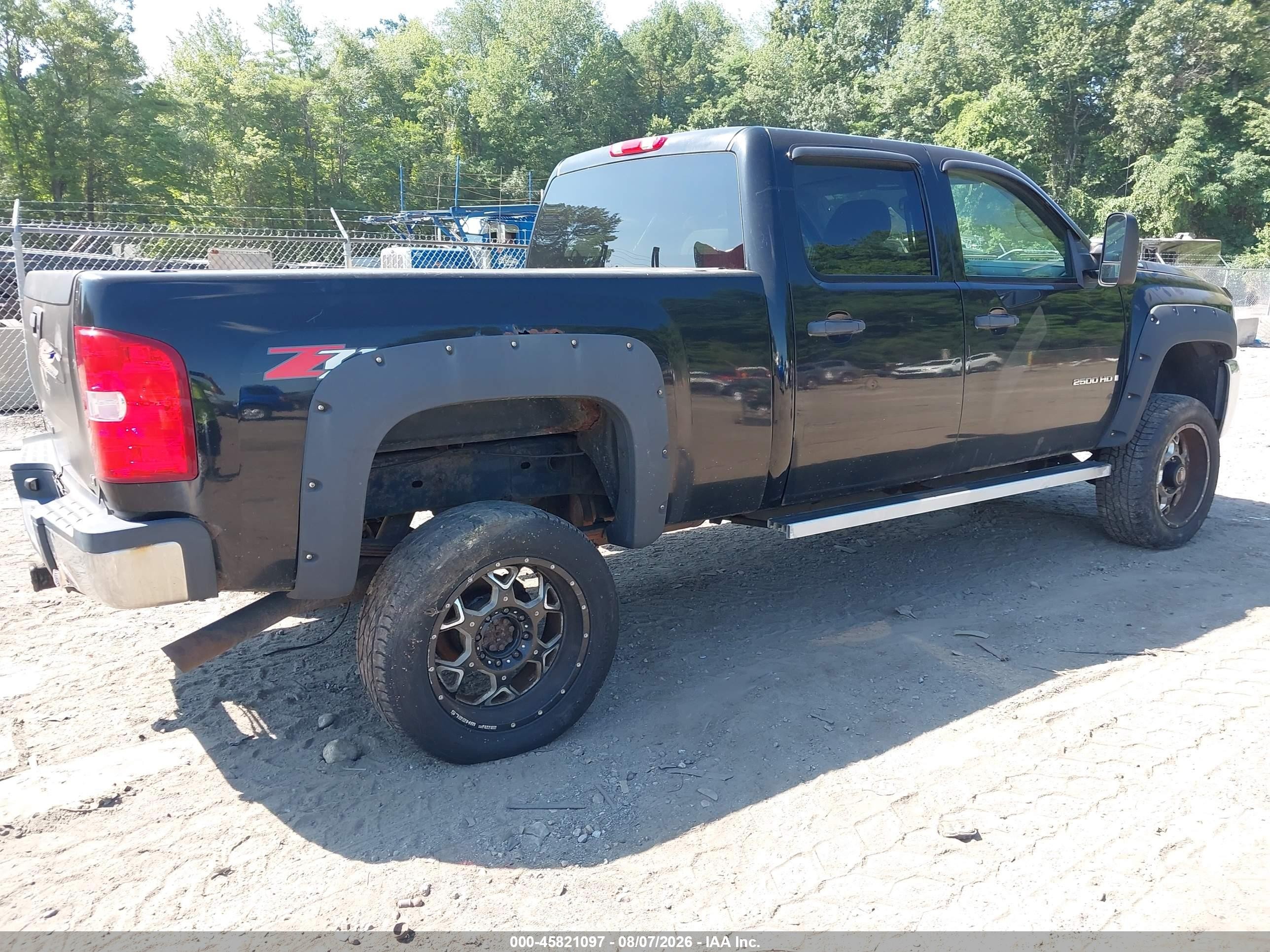 2007 Chevrolet Silverado 2500hd Lt1 Black vin: 1GCHK23K57F533572