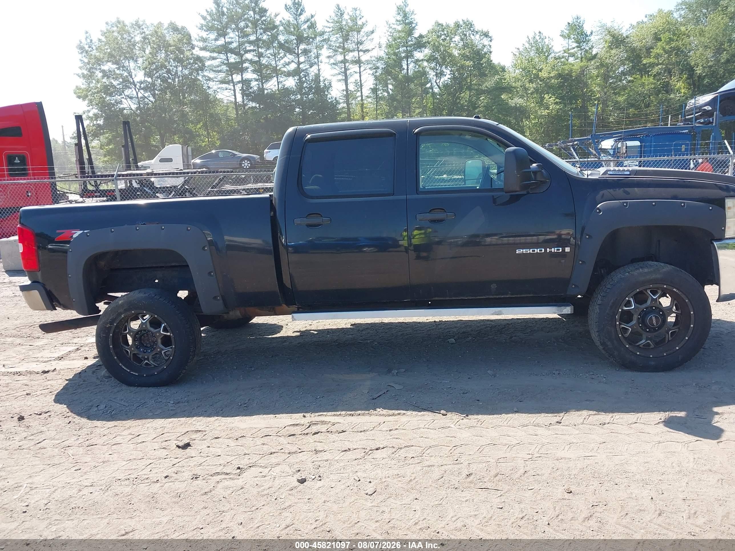 2007 Chevrolet Silverado 2500hd Lt1 Black vin: 1GCHK23K57F533572