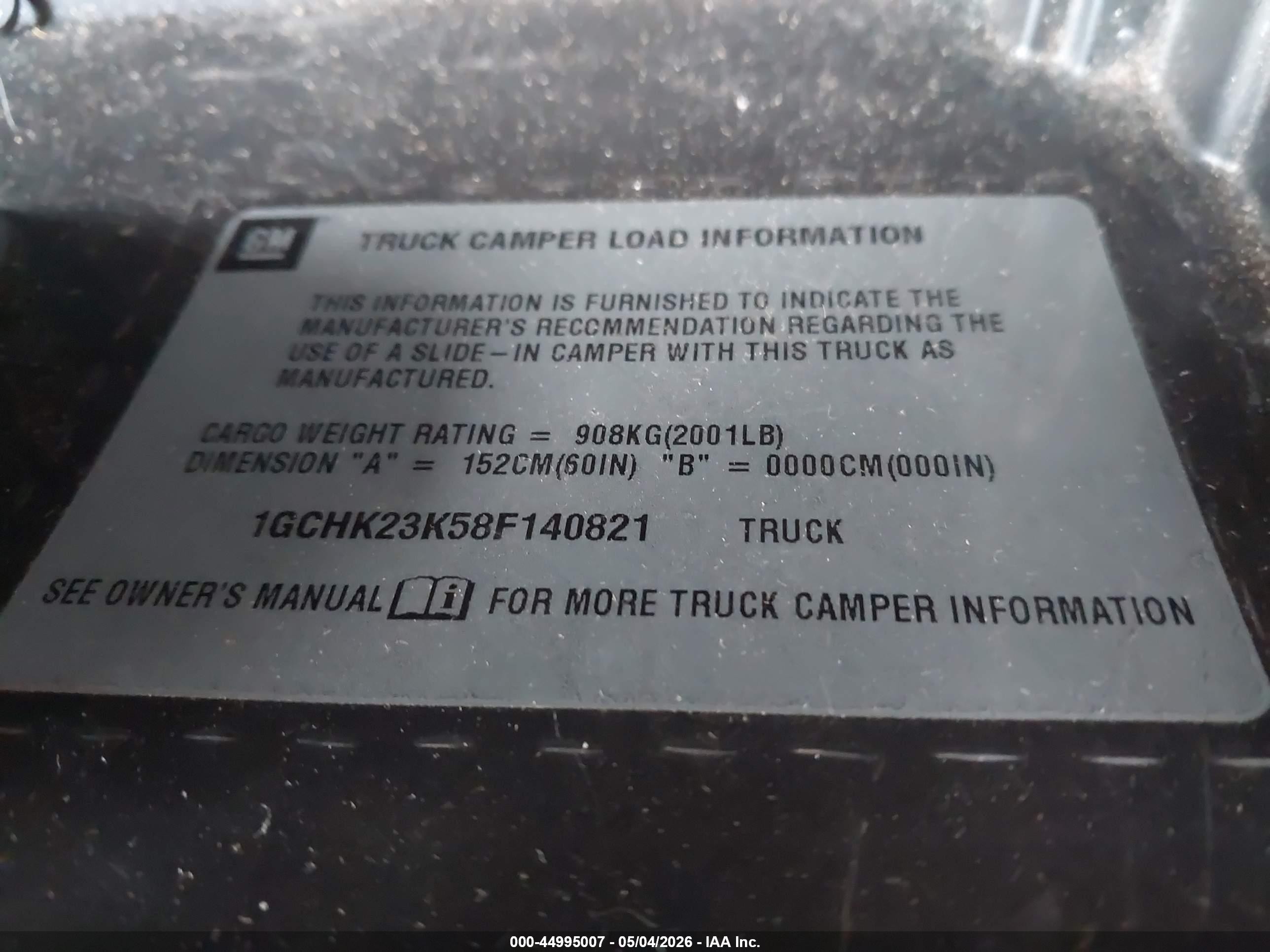 2008 Chevrolet Silverado 2500hd Work Truck White vin: 1GCHK23K58F140821