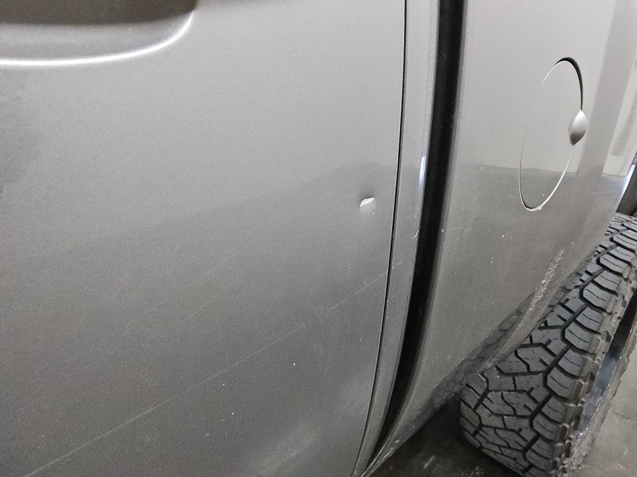 2008 Chevrolet Silverado K2500 Heavy Duty Gray vin: 1GCHK23K98F104209 Damage: Left Rear Door, Dent(S) W/ Paint Dmg, 1 To 2 Inches