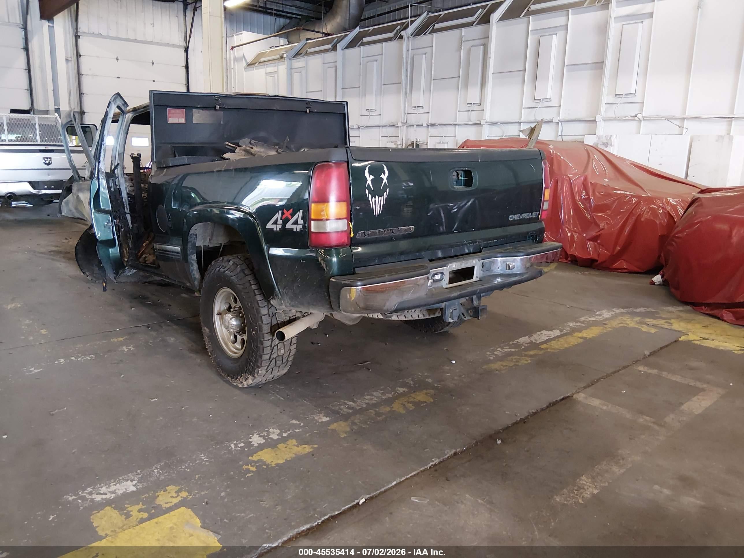 2001 Chevrolet Silverado 2500hd Ls Зеленый vin: 1GCHK23U01F142581