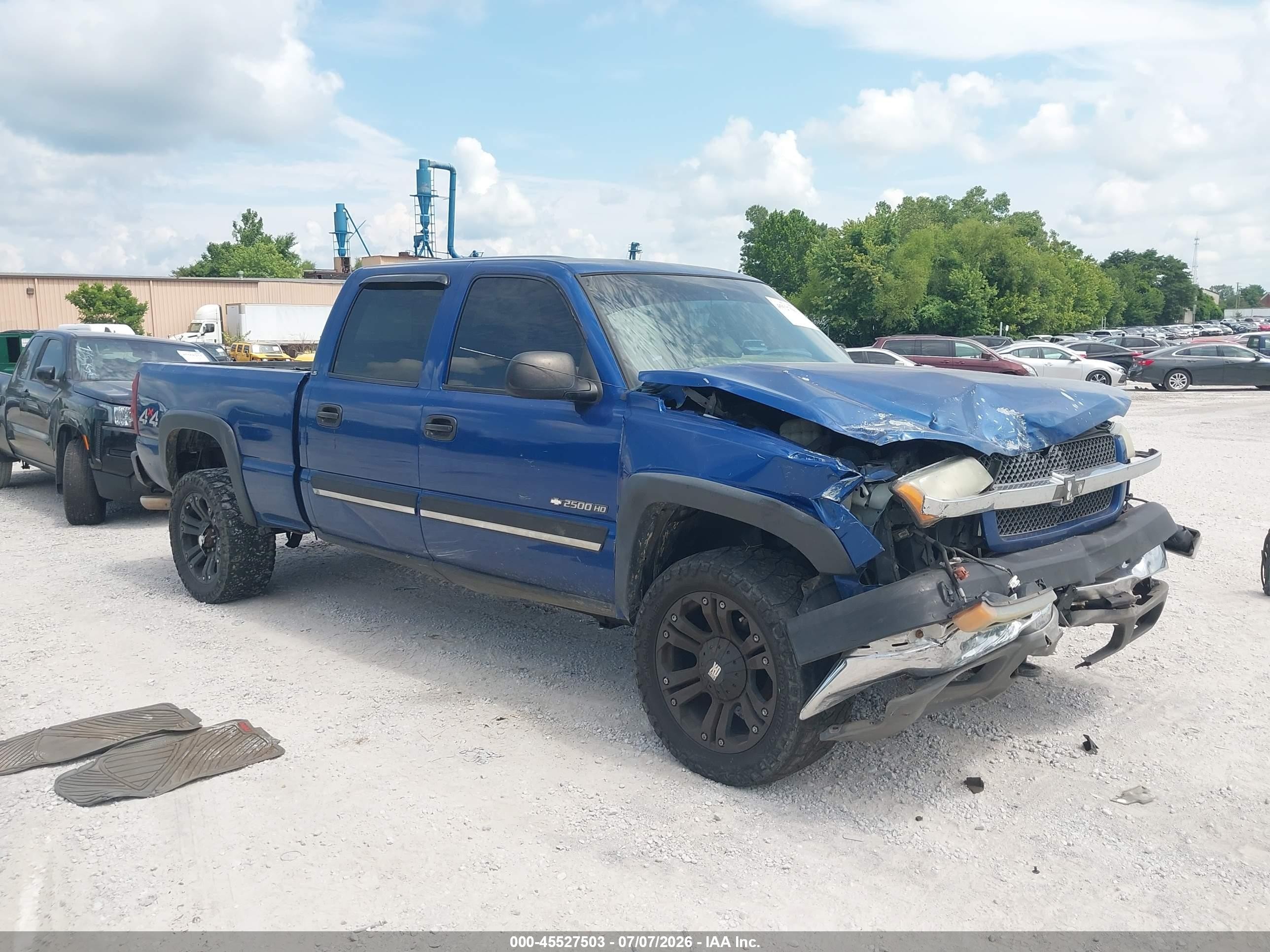 2003 Chevrolet Silverado 2500hd Ls Blue vin: 1GCHK23U03F150781