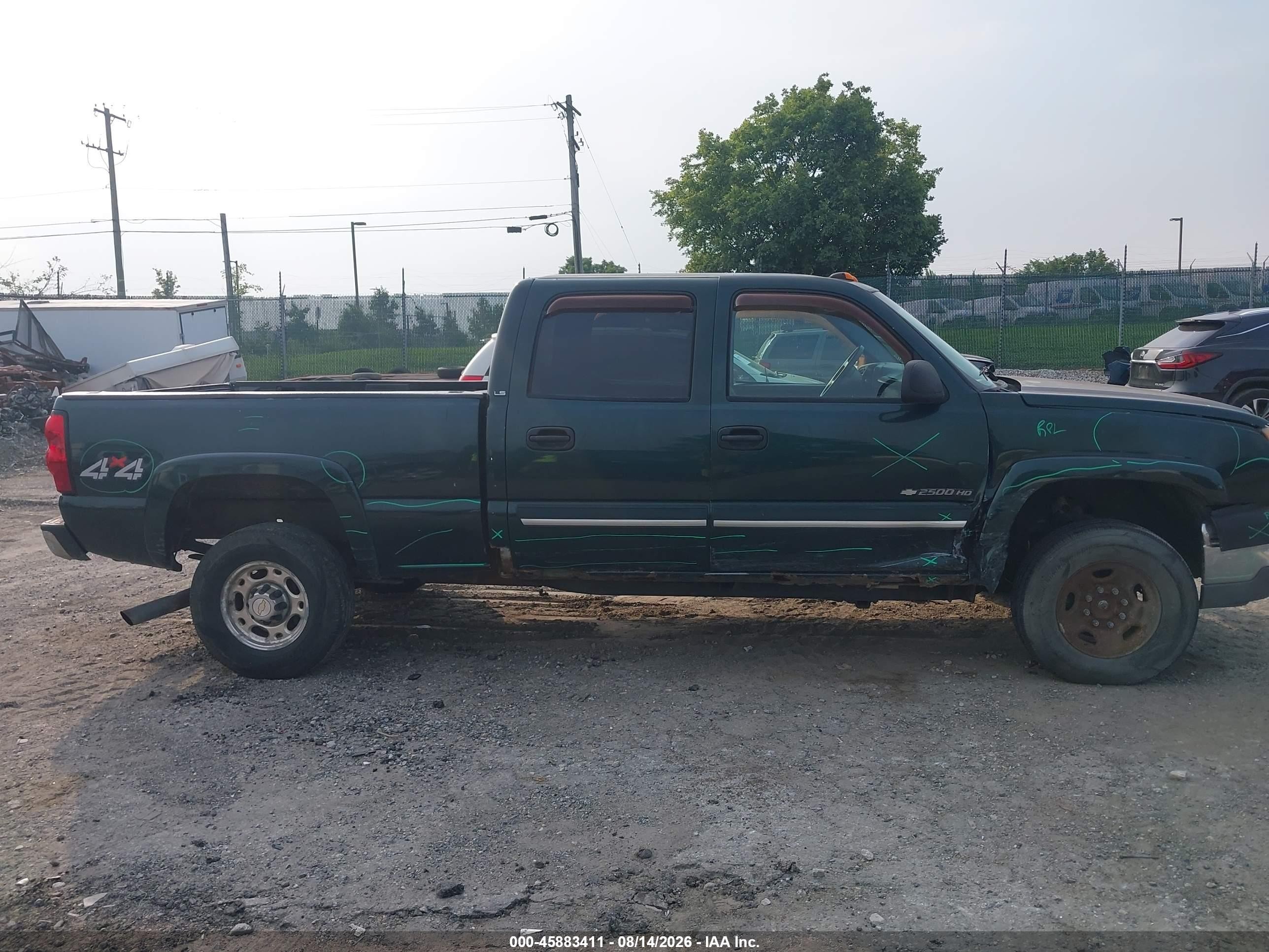 2004 Chevrolet Silverado 2500hd Ls Green vin: 1GCHK23U04F123047
