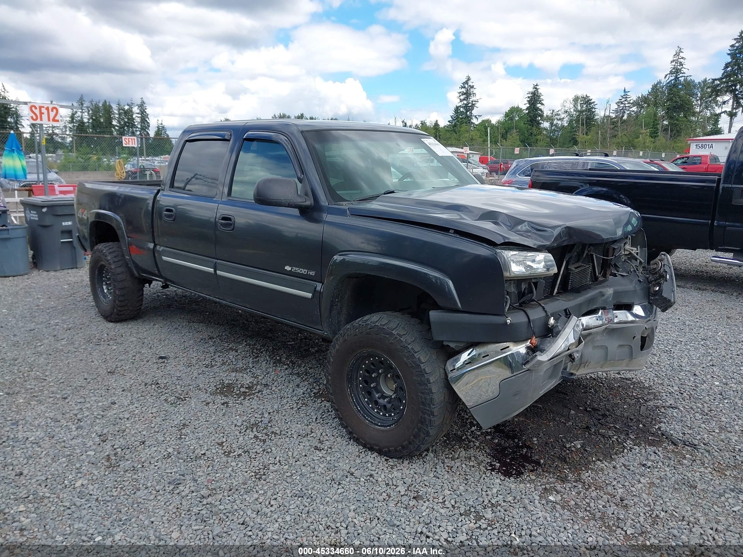 2005 Chevrolet Silverado 2500hd Ls Gray vin: 1GCHK23U05F812796
