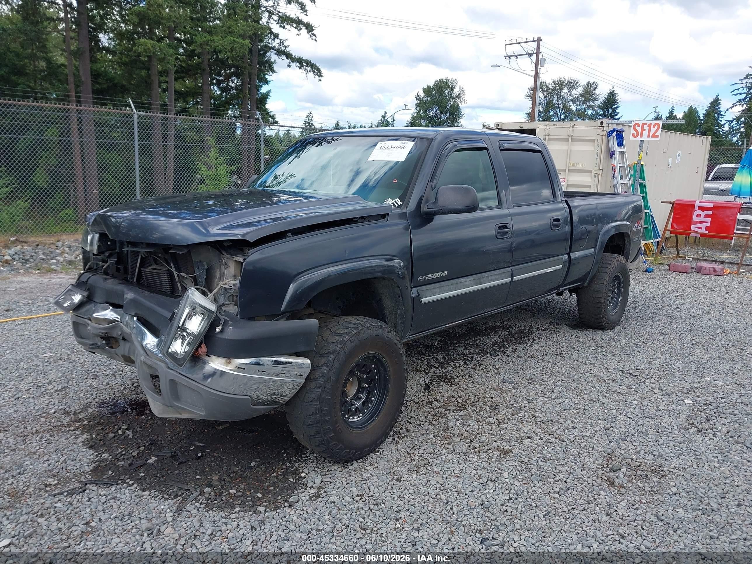 2005 Chevrolet Silverado 2500hd Ls Gray vin: 1GCHK23U05F812796