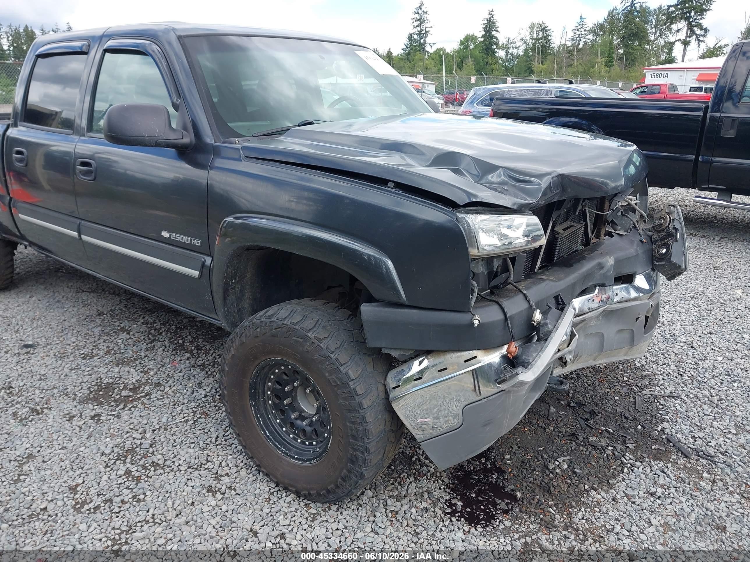 2005 Chevrolet Silverado 2500hd Ls Gray vin: 1GCHK23U05F812796