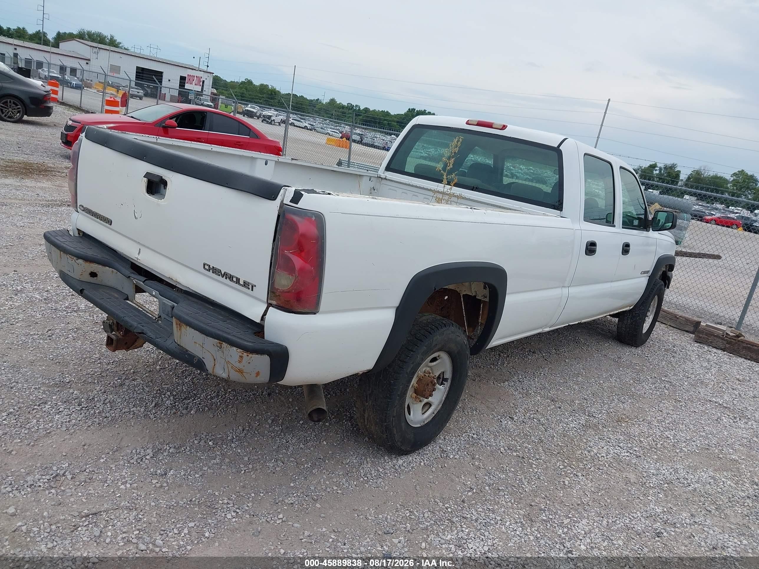 2006 Chevrolet Silverado 2500hd Work Truck White vin: 1GCHK23U06F262761