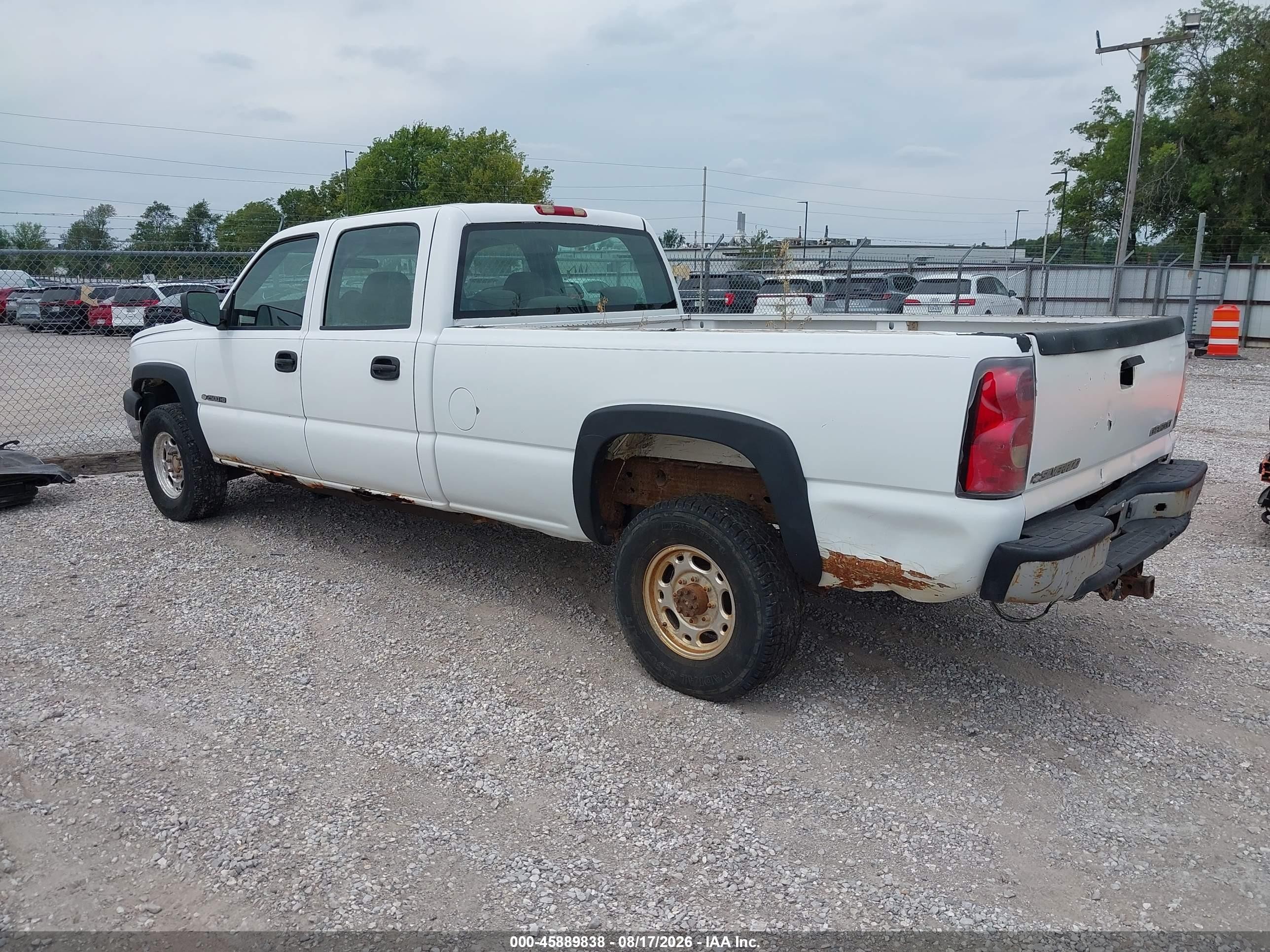 2006 Chevrolet Silverado 2500hd Work Truck White vin: 1GCHK23U06F262761