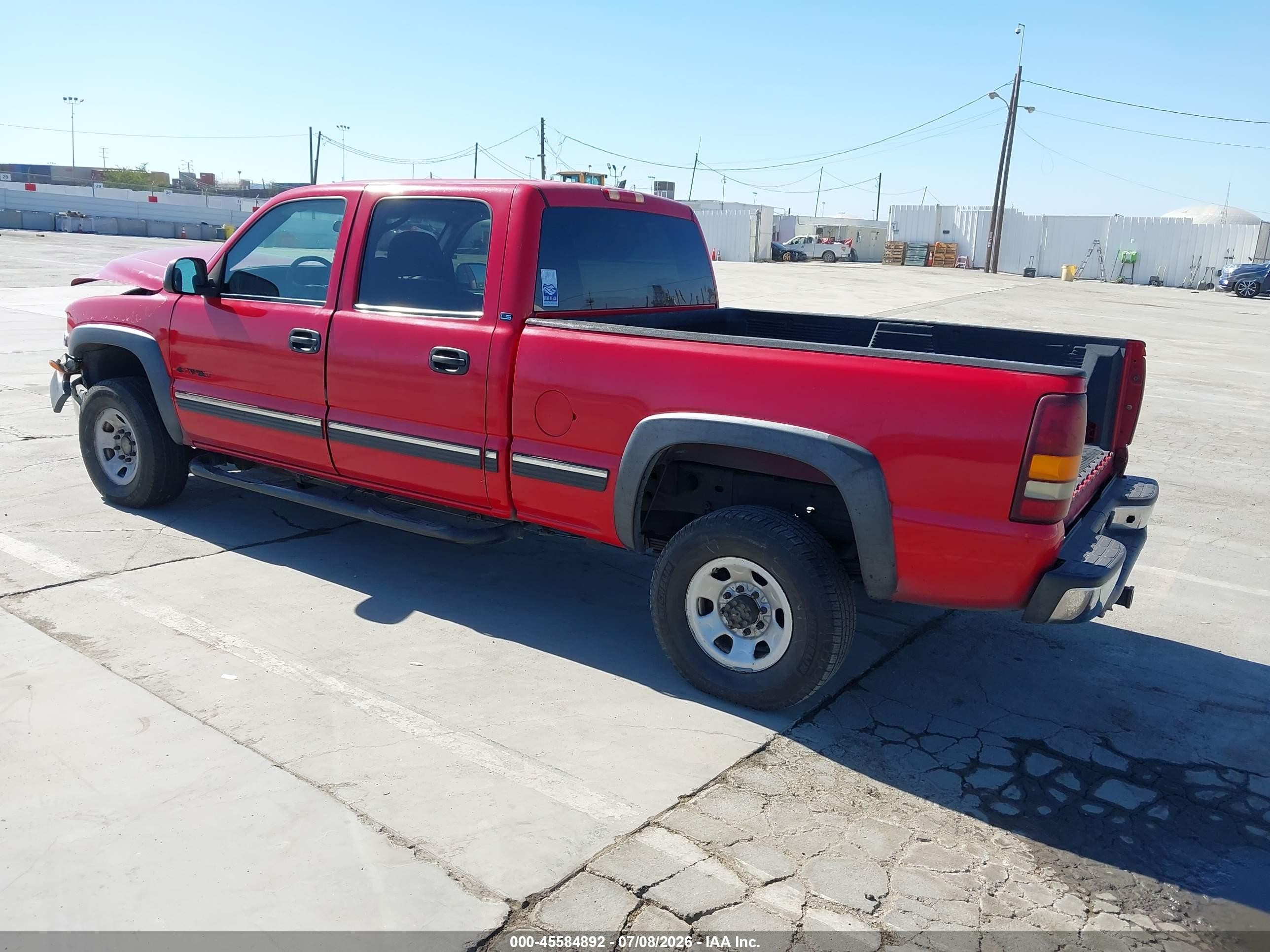 2002 Chevrolet Silverado 2500hd Ls Red vin: 1GCHK23U12F181522