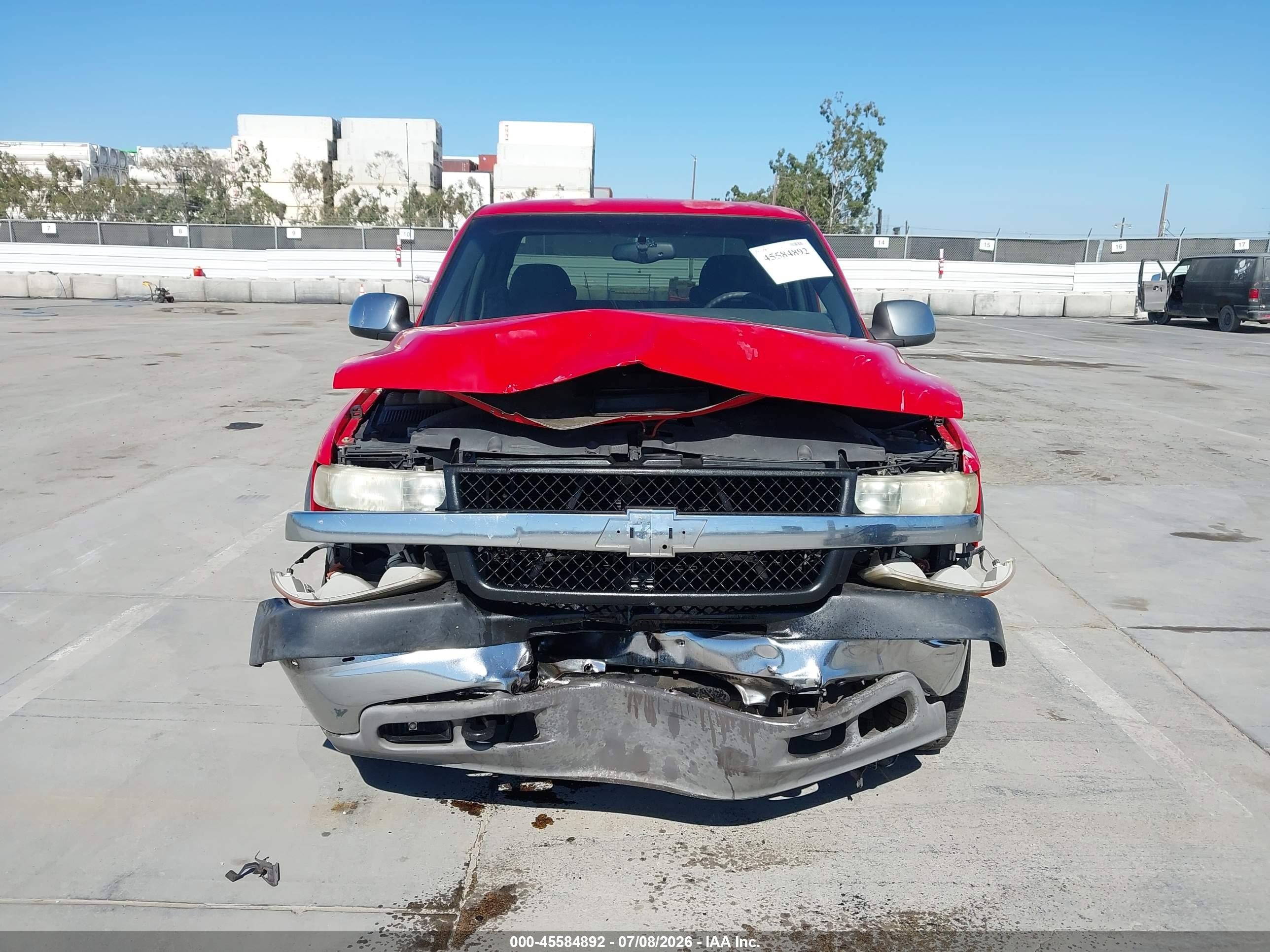 2002 Chevrolet Silverado 2500hd Ls Red vin: 1GCHK23U12F181522