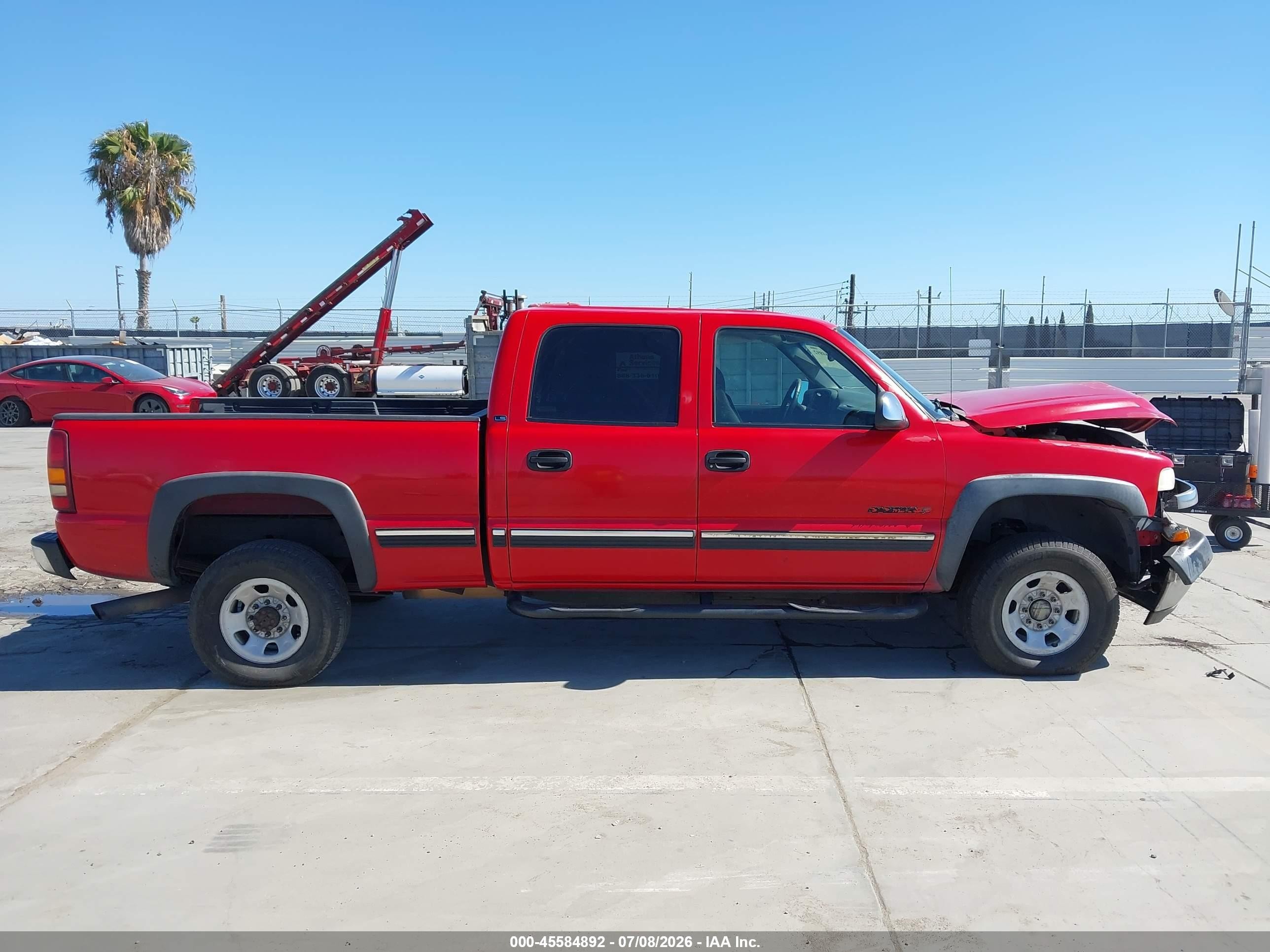 2002 Chevrolet Silverado 2500hd Ls Red vin: 1GCHK23U12F181522