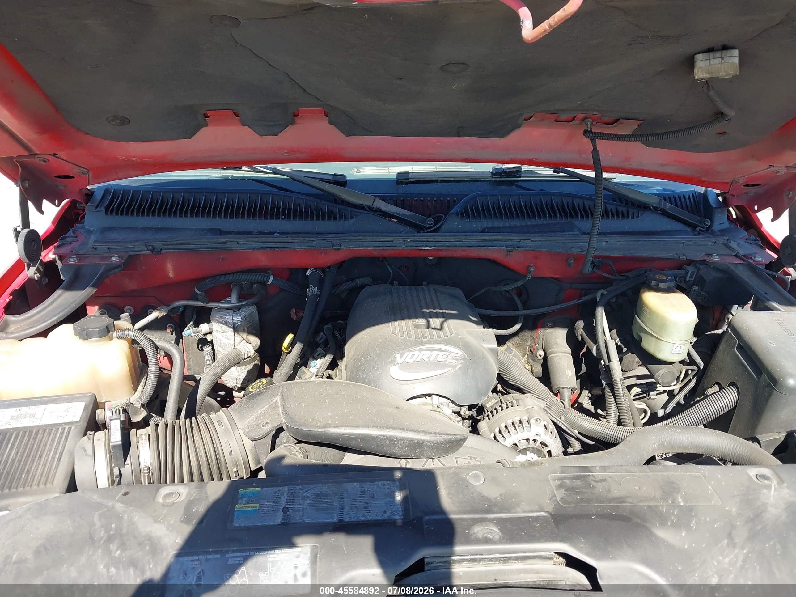 2002 Chevrolet Silverado 2500hd Ls Red vin: 1GCHK23U12F181522