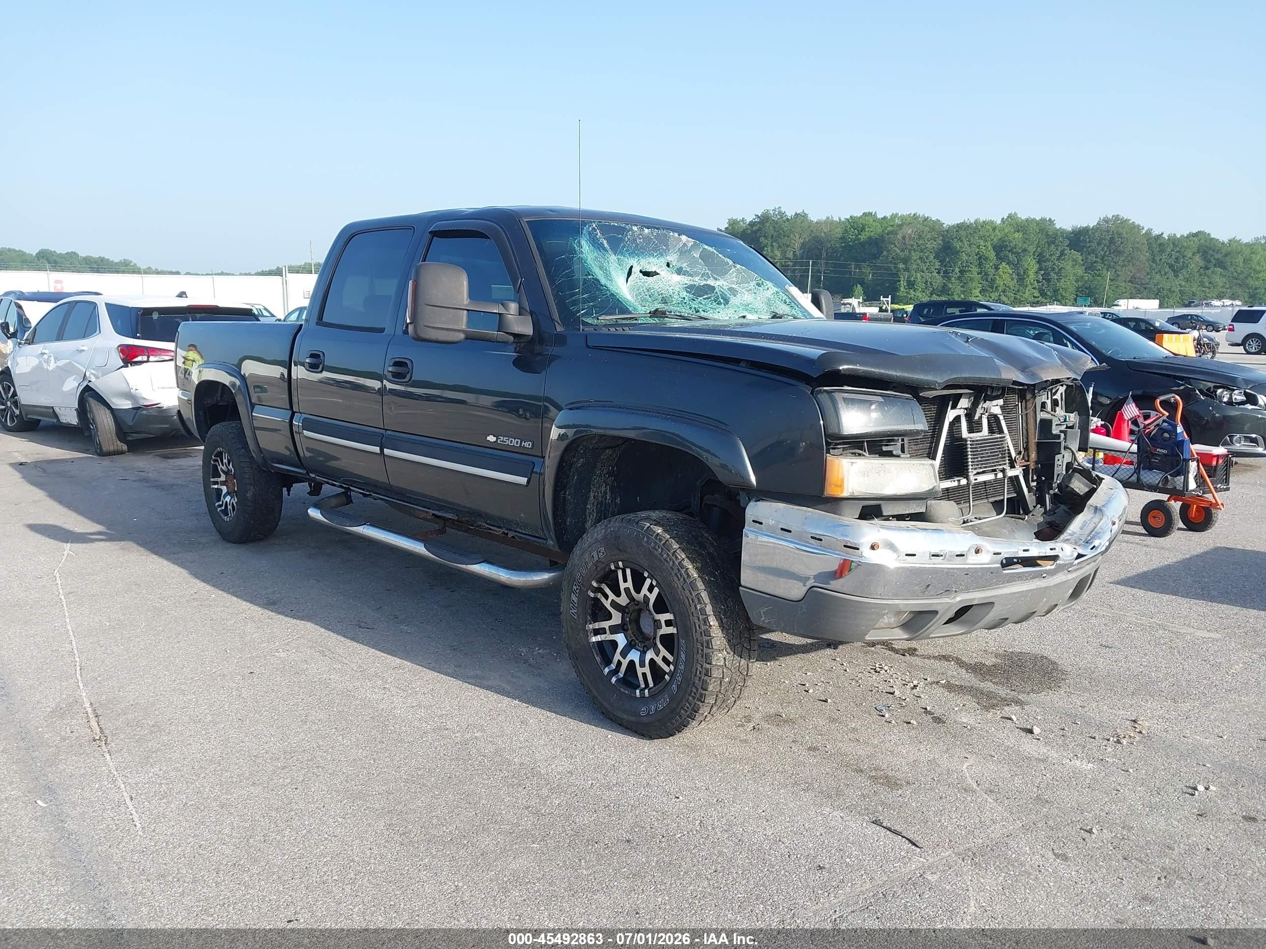 2004 Chevrolet Silverado 2500hd Ls Gray vin: 1GCHK23U14F133067