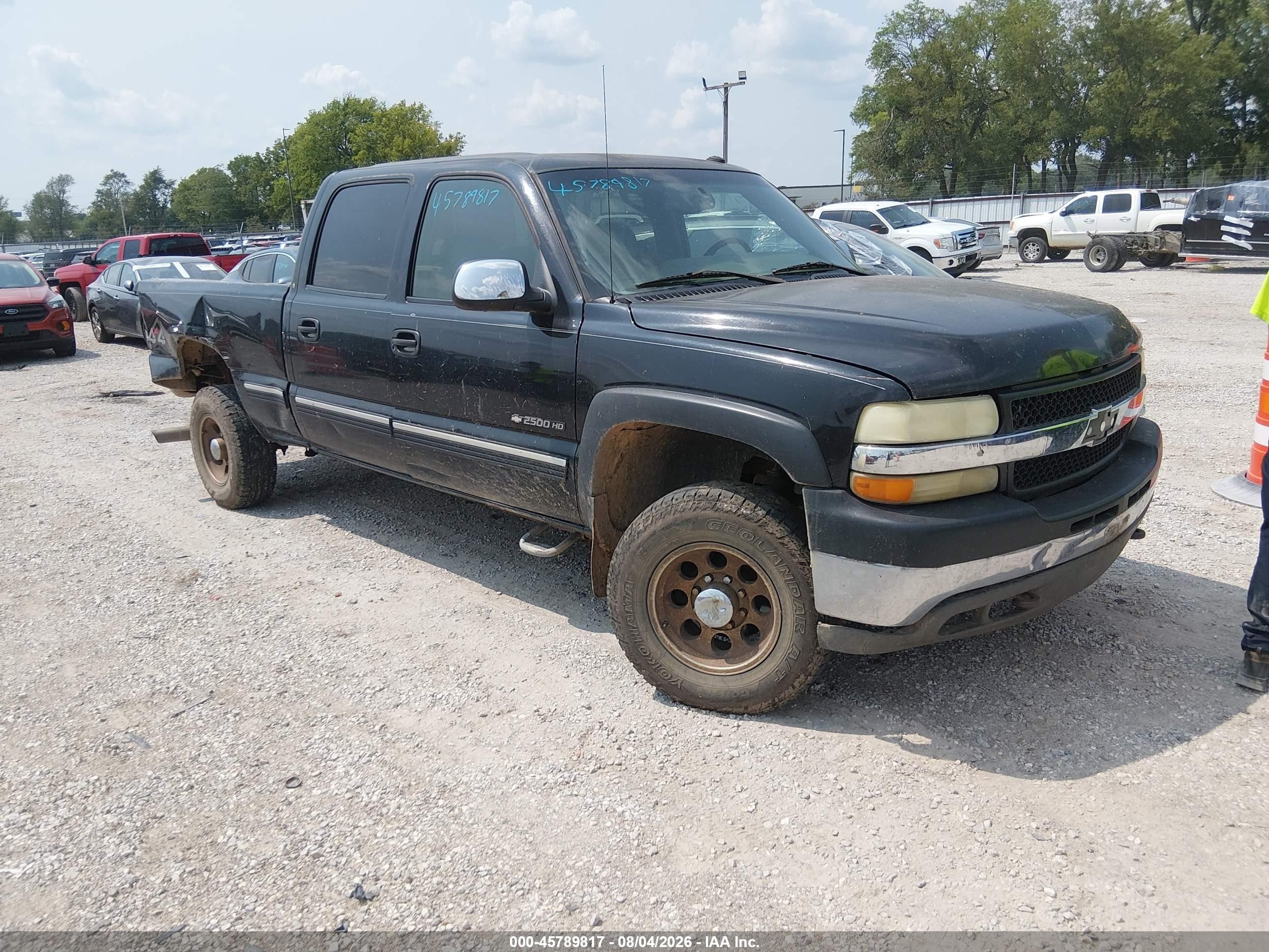2002 Chevrolet Silverado 2500hd Lt Black vin: 1GCHK23U22F235555