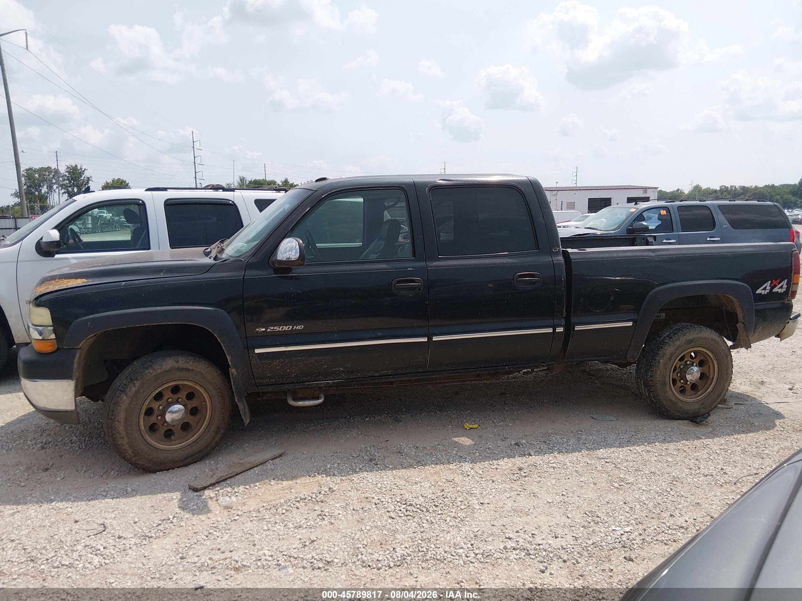 2002 Chevrolet Silverado 2500hd Lt Black vin: 1GCHK23U22F235555