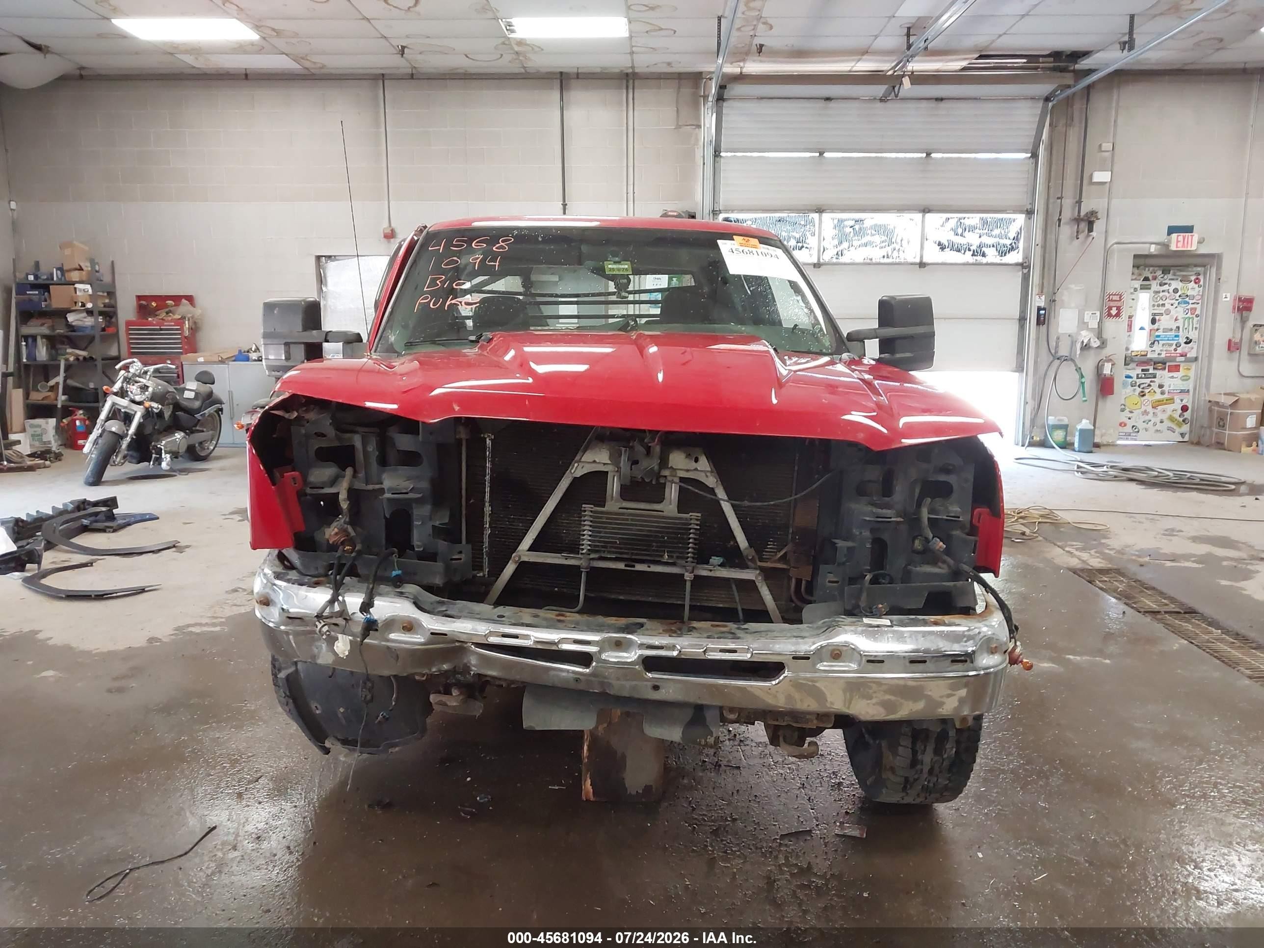 2003 Chevrolet Silverado 2500hd Ls Red vin: 1GCHK23U23F178355