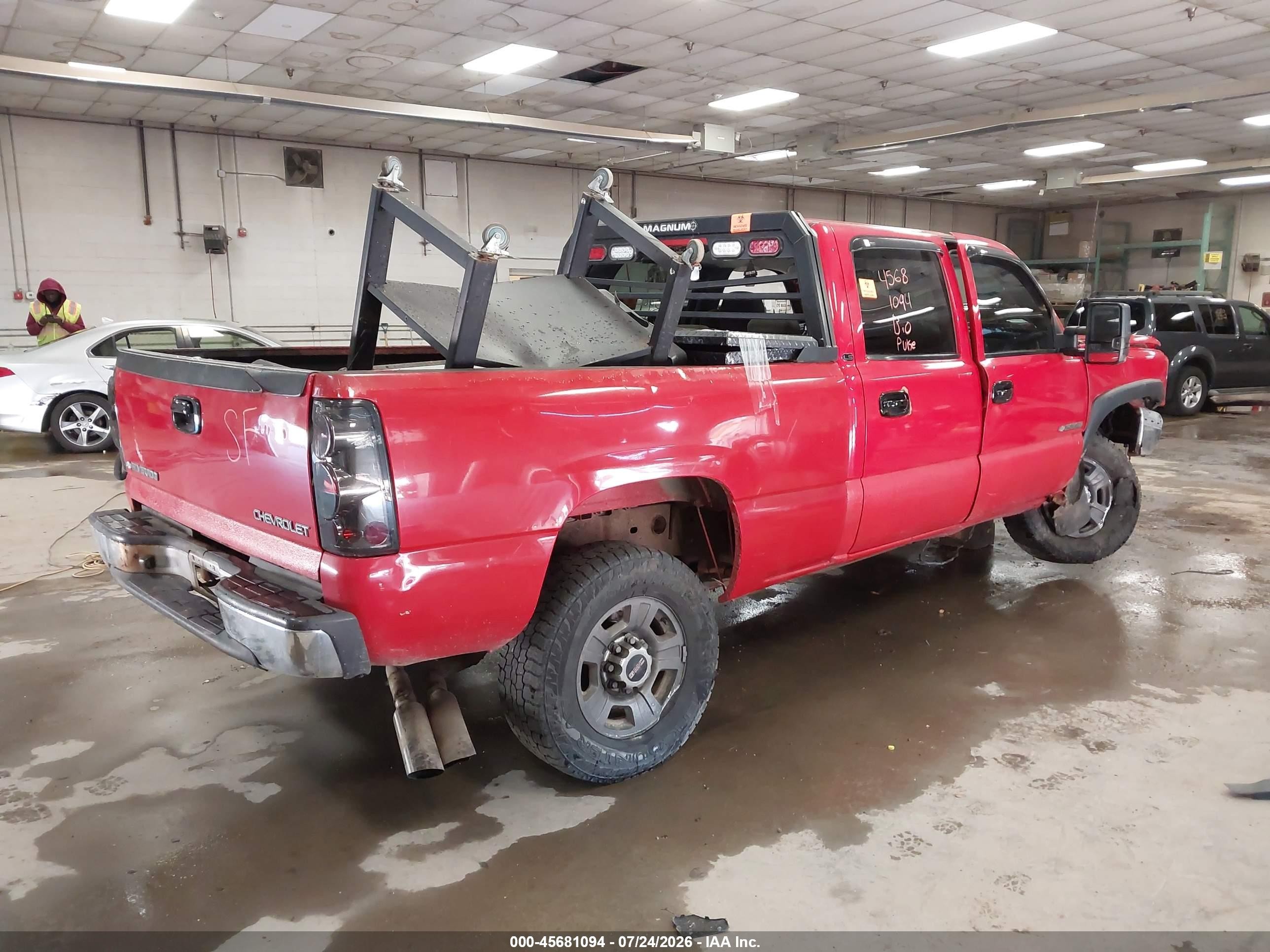 2003 Chevrolet Silverado 2500hd Ls Red vin: 1GCHK23U23F178355