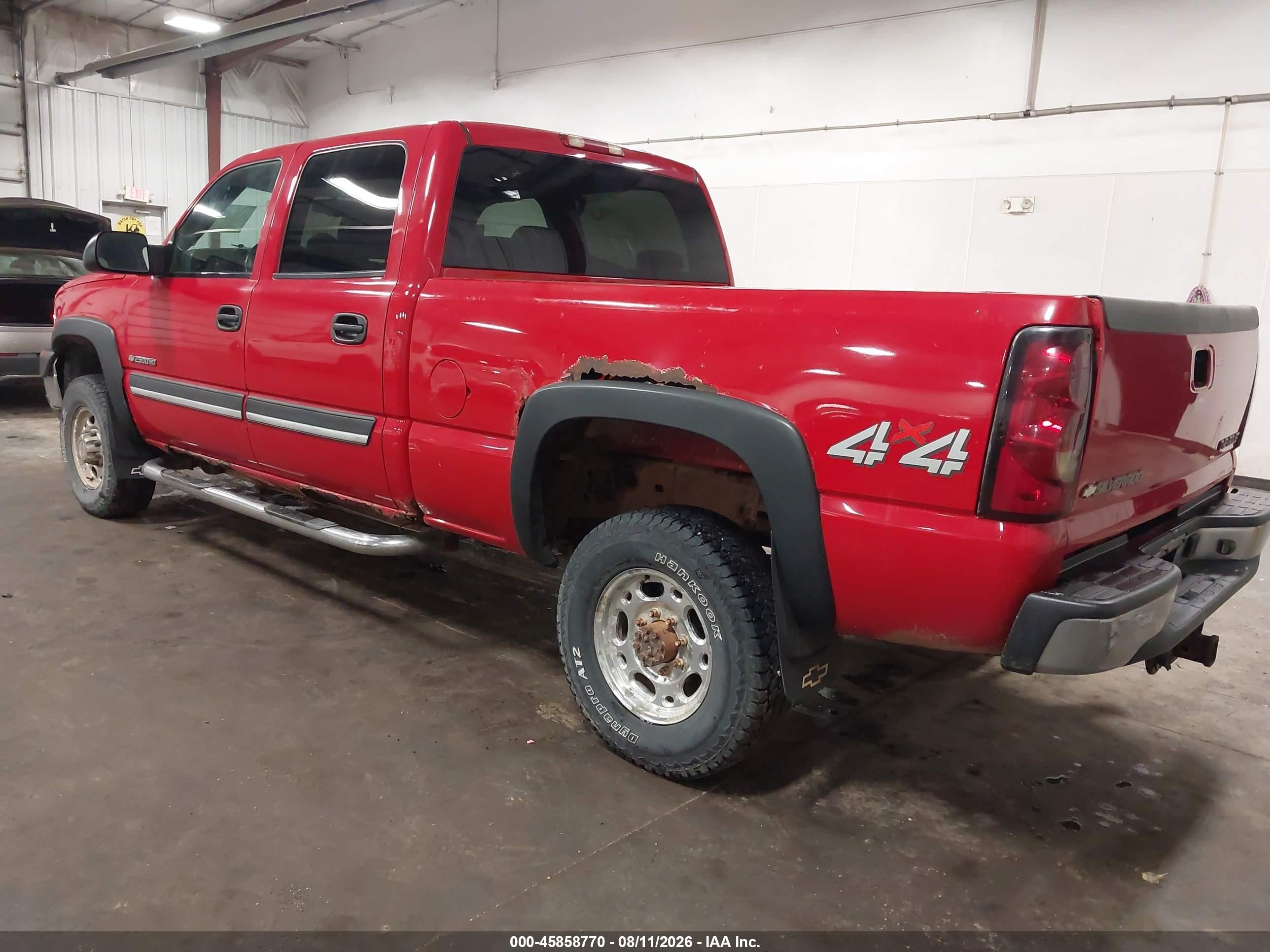 2004 Chevrolet Silverado 2500hd Ls Красный vin: 1GCHK23U24F253010