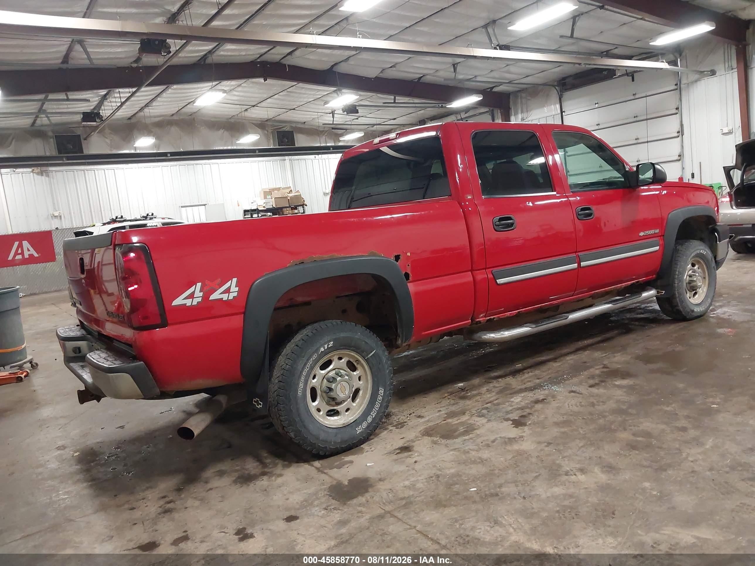 2004 Chevrolet Silverado 2500hd Ls Красный vin: 1GCHK23U24F253010