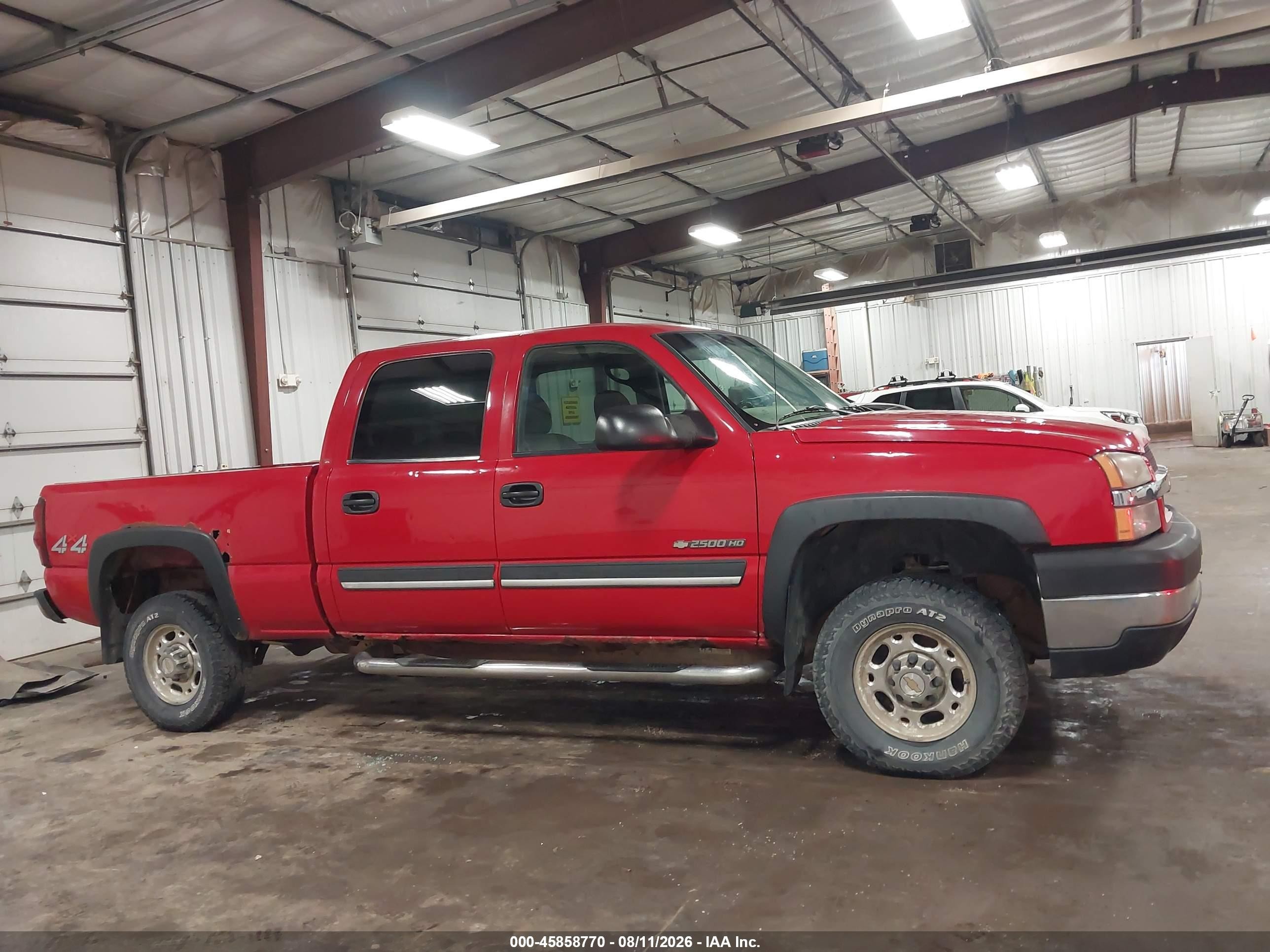 2004 Chevrolet Silverado 2500hd Ls Красный vin: 1GCHK23U24F253010