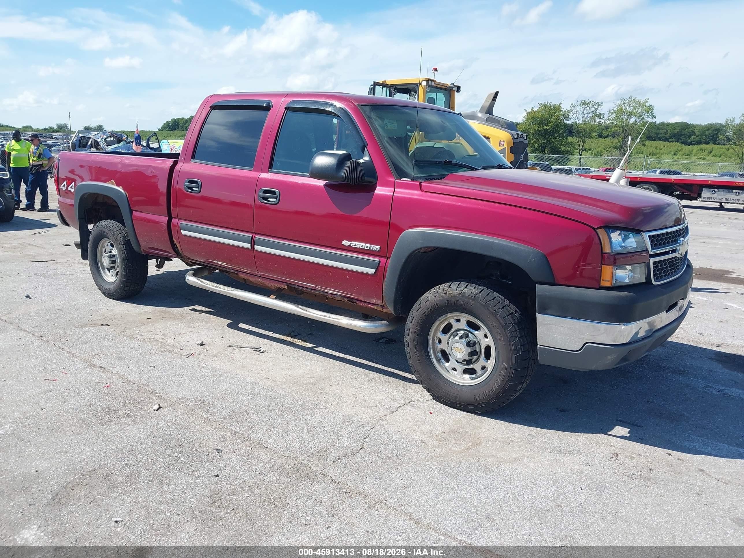 2005 Chevrolet Silverado 2500hd Ls Maroon vin: 1GCHK23U25F874104