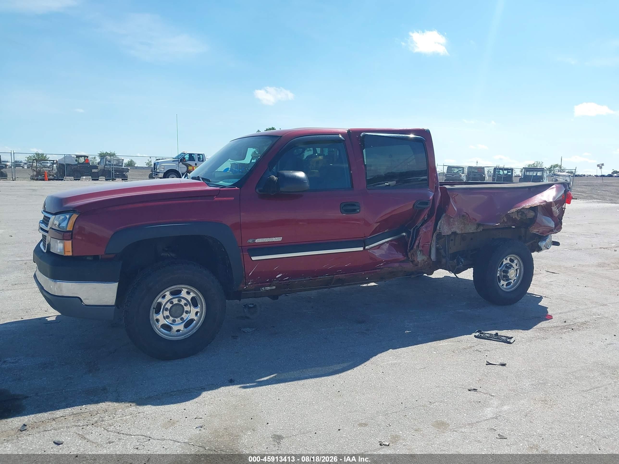 2005 Chevrolet Silverado 2500hd Ls Maroon vin: 1GCHK23U25F874104