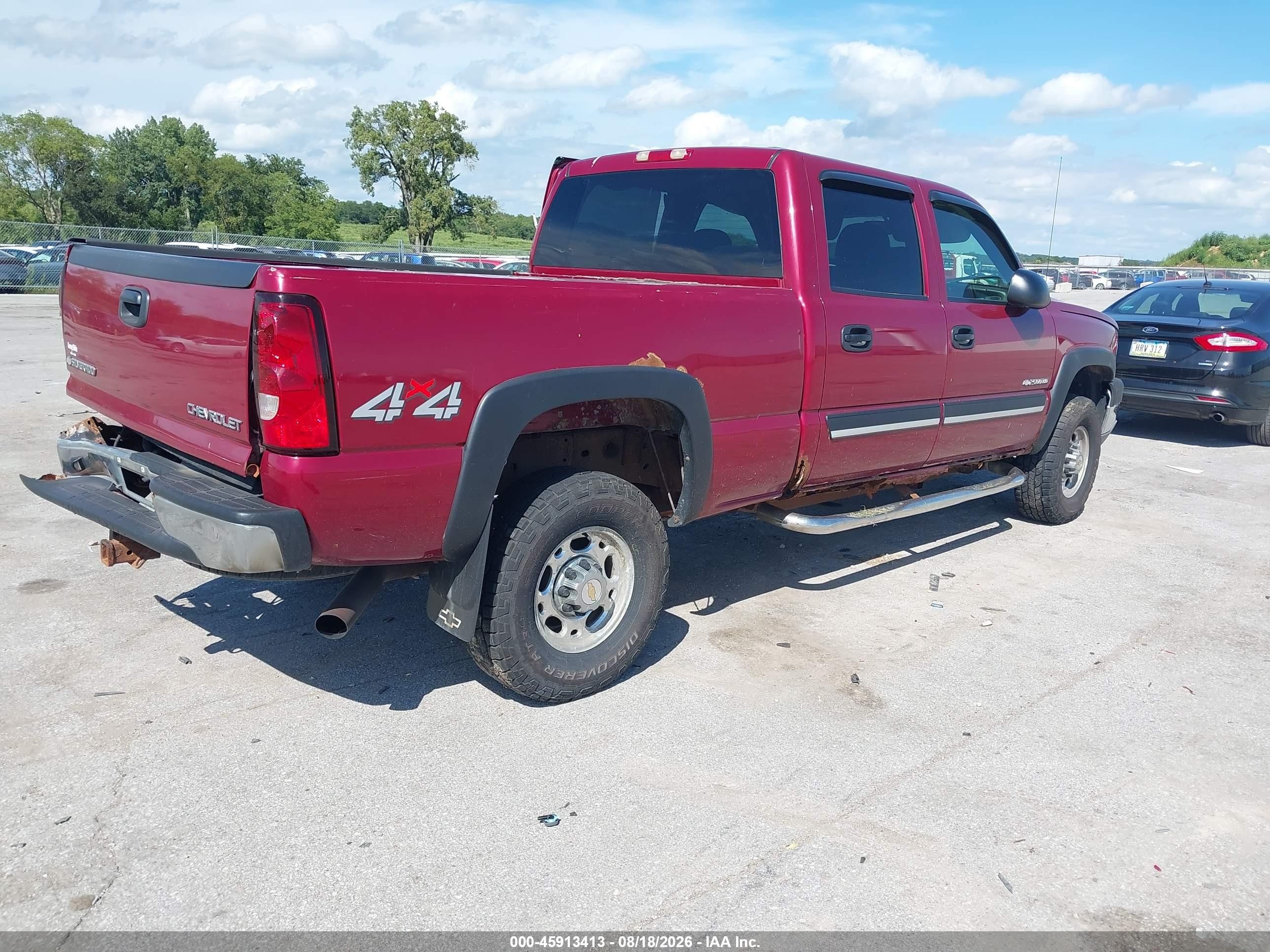 2005 Chevrolet Silverado 2500hd Ls Maroon vin: 1GCHK23U25F874104