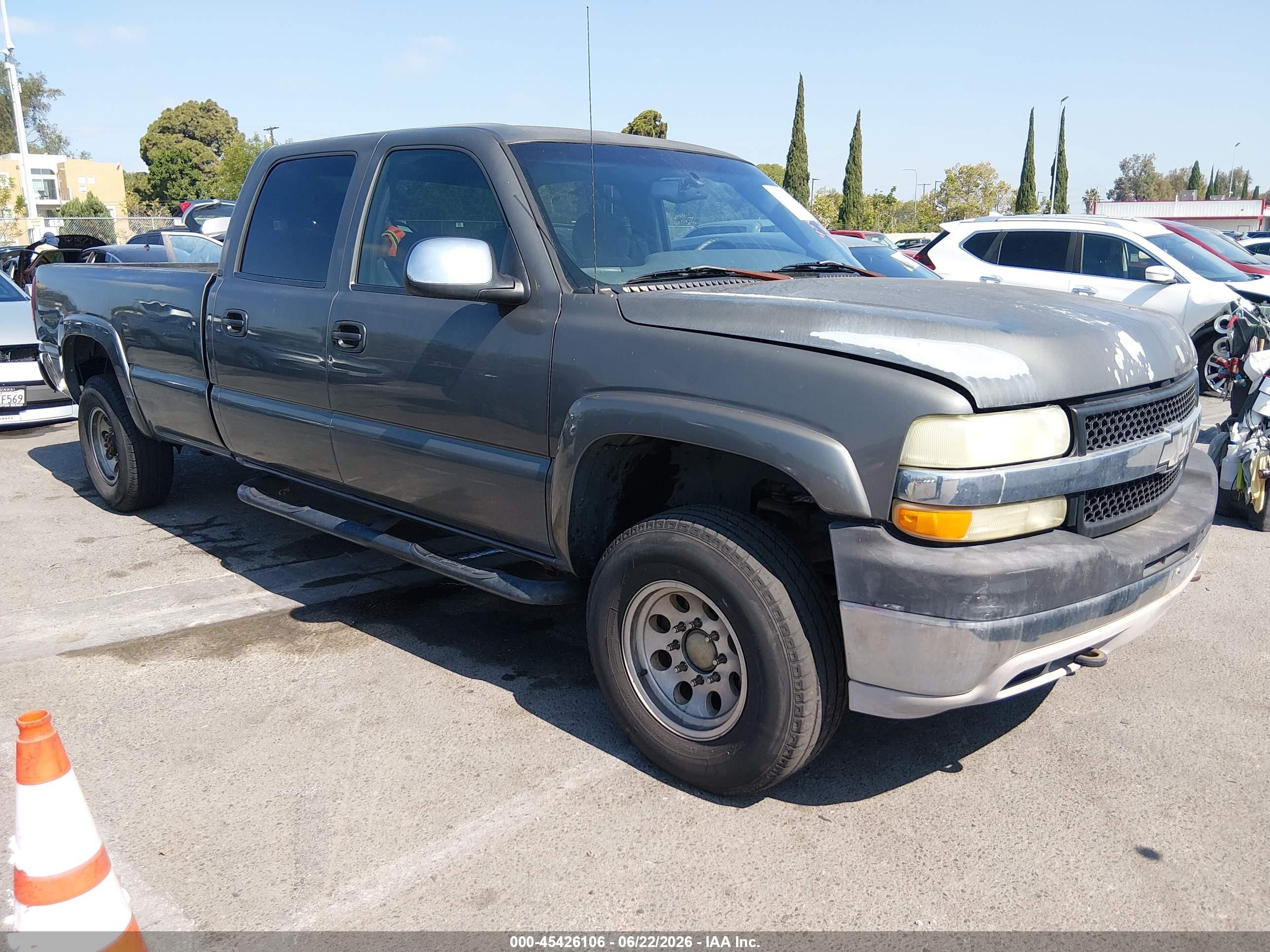 2002 Chevrolet Silverado 2500hd Ls Gray vin: 1GCHK23U32F197740