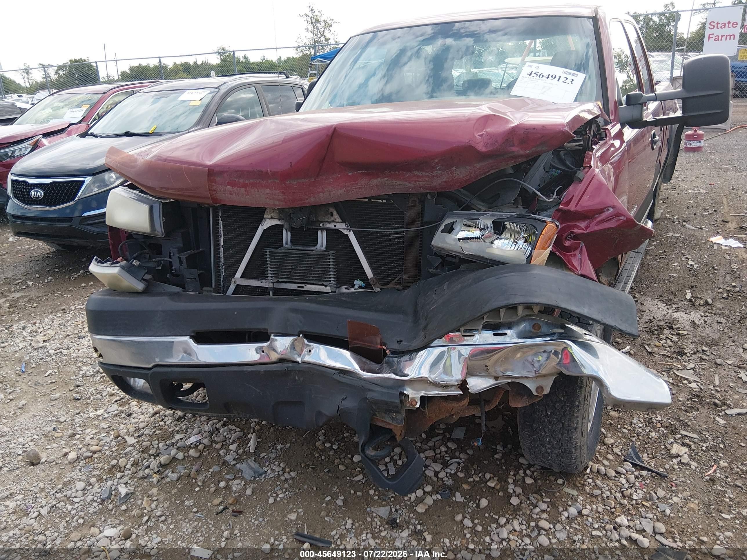 2006 Chevrolet Silverado 2500hd Ls/lt1/lt2/lt3/work Truck Maroon vin: 1GCHK23U46F194416