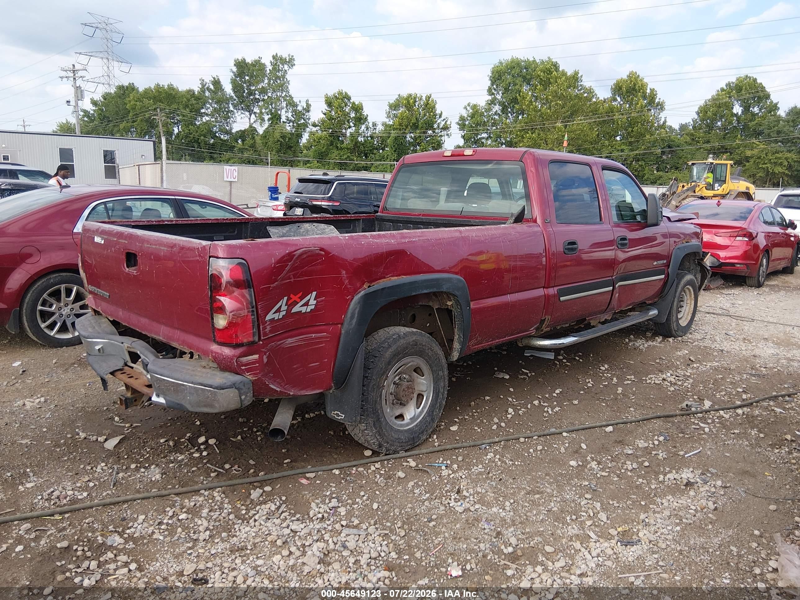 2006 Chevrolet Silverado 2500hd Ls/lt1/lt2/lt3/work Truck Maroon vin: 1GCHK23U46F194416