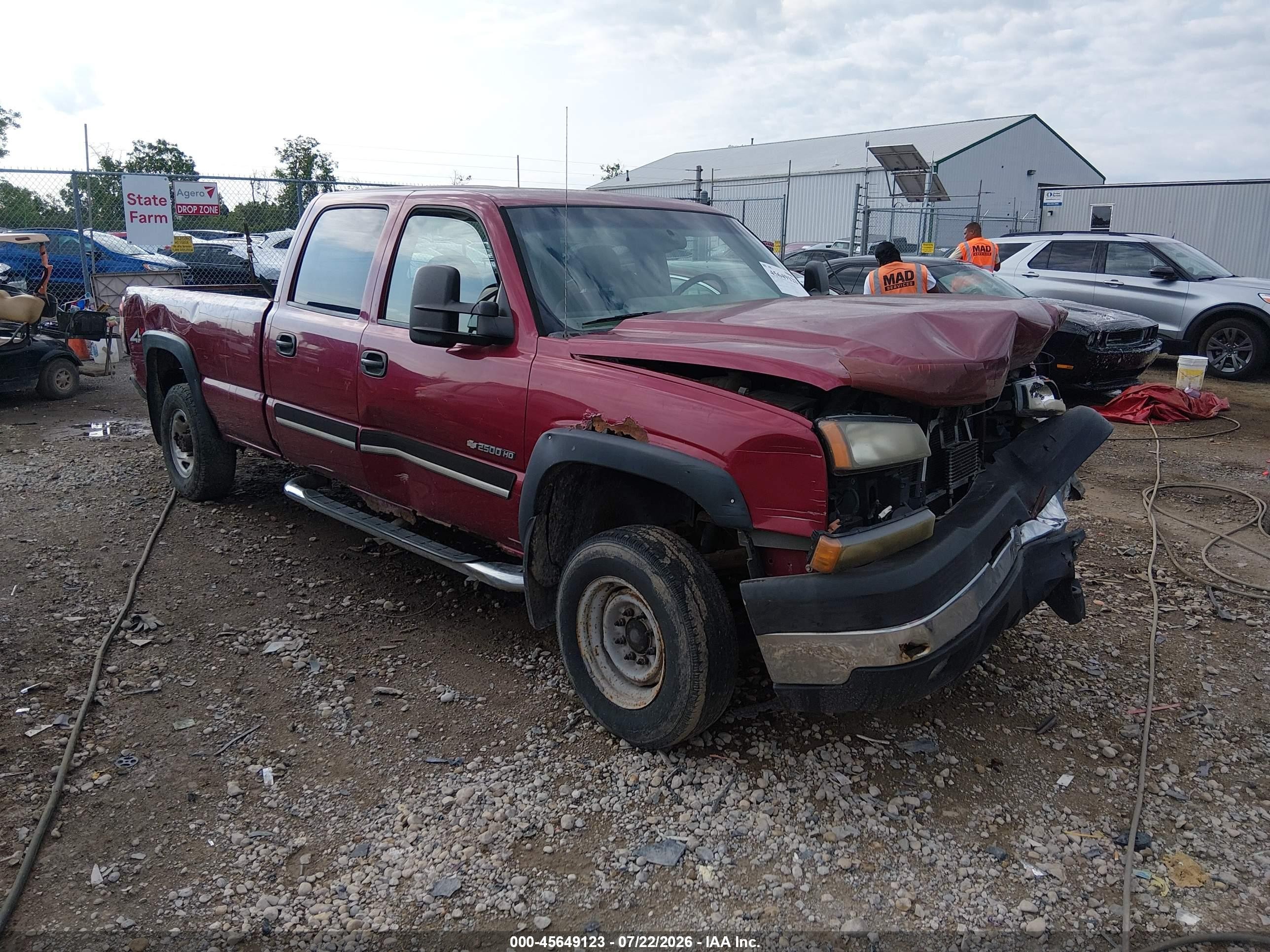 2006 Chevrolet Silverado 2500hd Ls/lt1/lt2/lt3/work Truck Темно-бордовый vin: 1GCHK23U46F194416