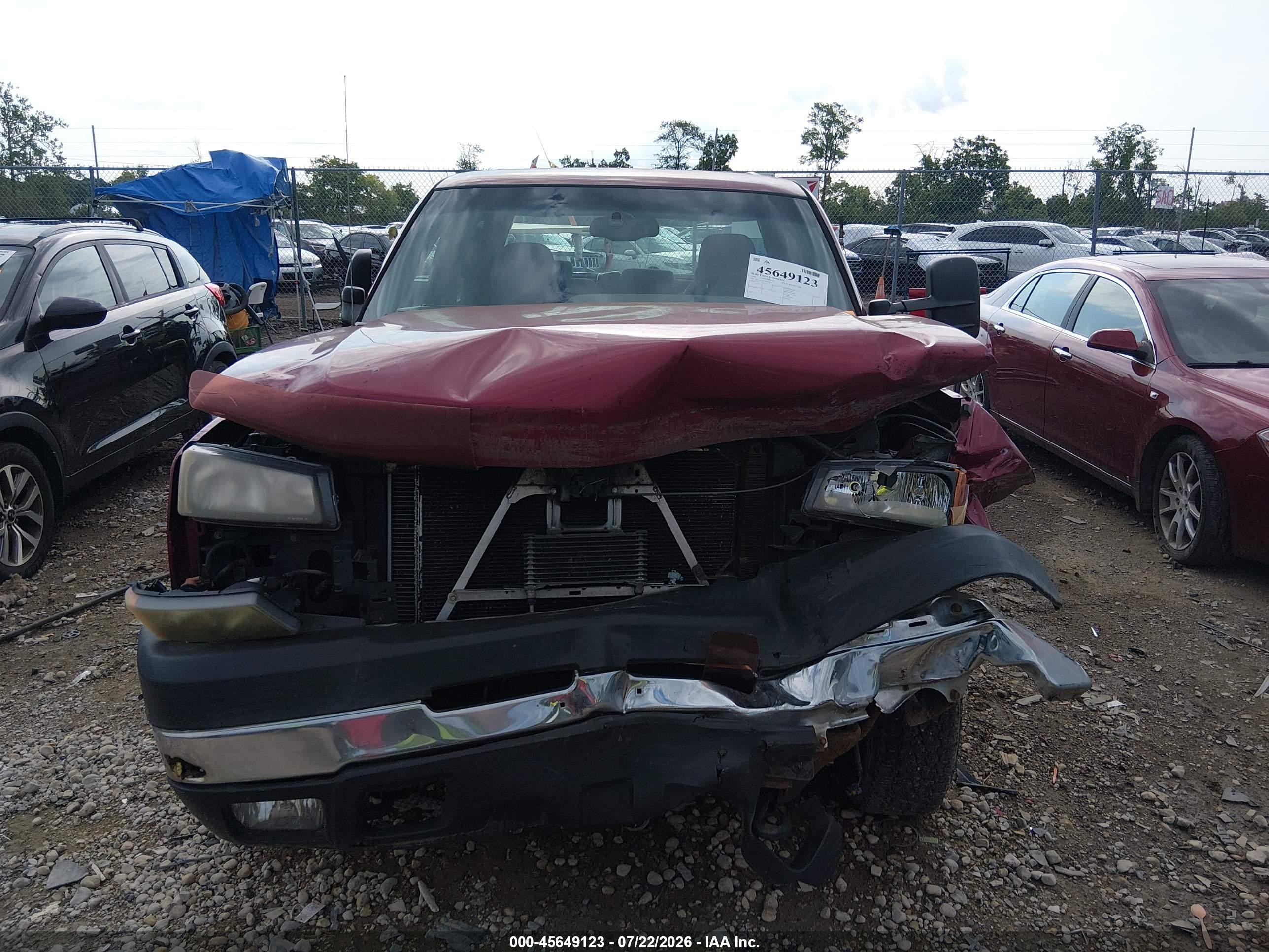 2006 Chevrolet Silverado 2500hd Ls/lt1/lt2/lt3/work Truck Maroon vin: 1GCHK23U46F194416