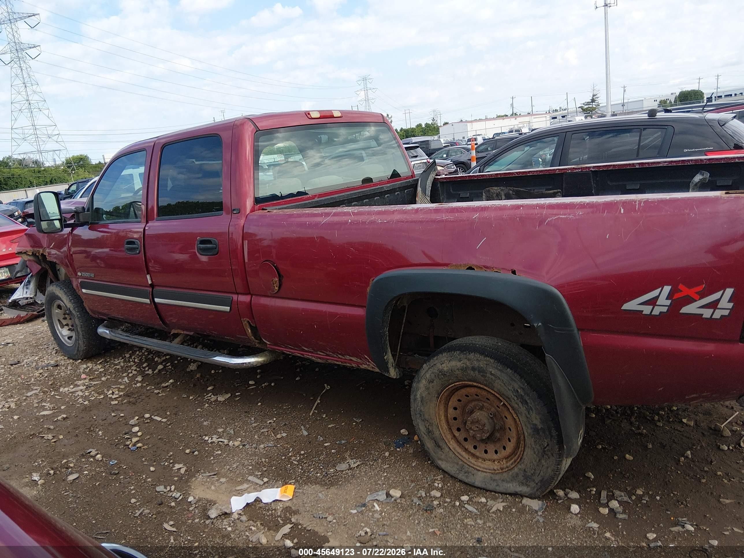 2006 Chevrolet Silverado 2500hd Ls/lt1/lt2/lt3/work Truck Maroon vin: 1GCHK23U46F194416