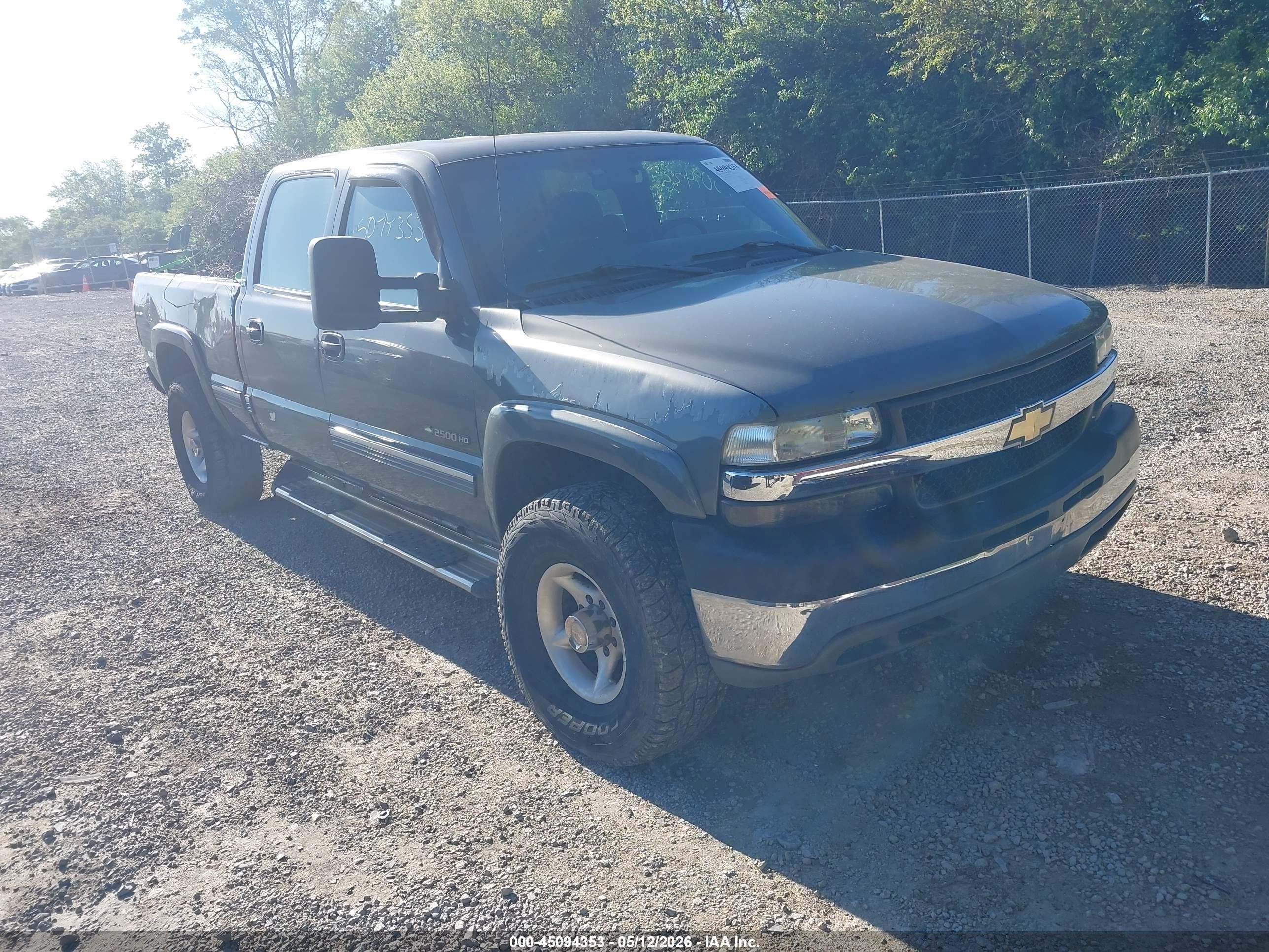 2001 Chevrolet Silverado 2500hd Ls Gray vin: 1GCHK23U51F122228