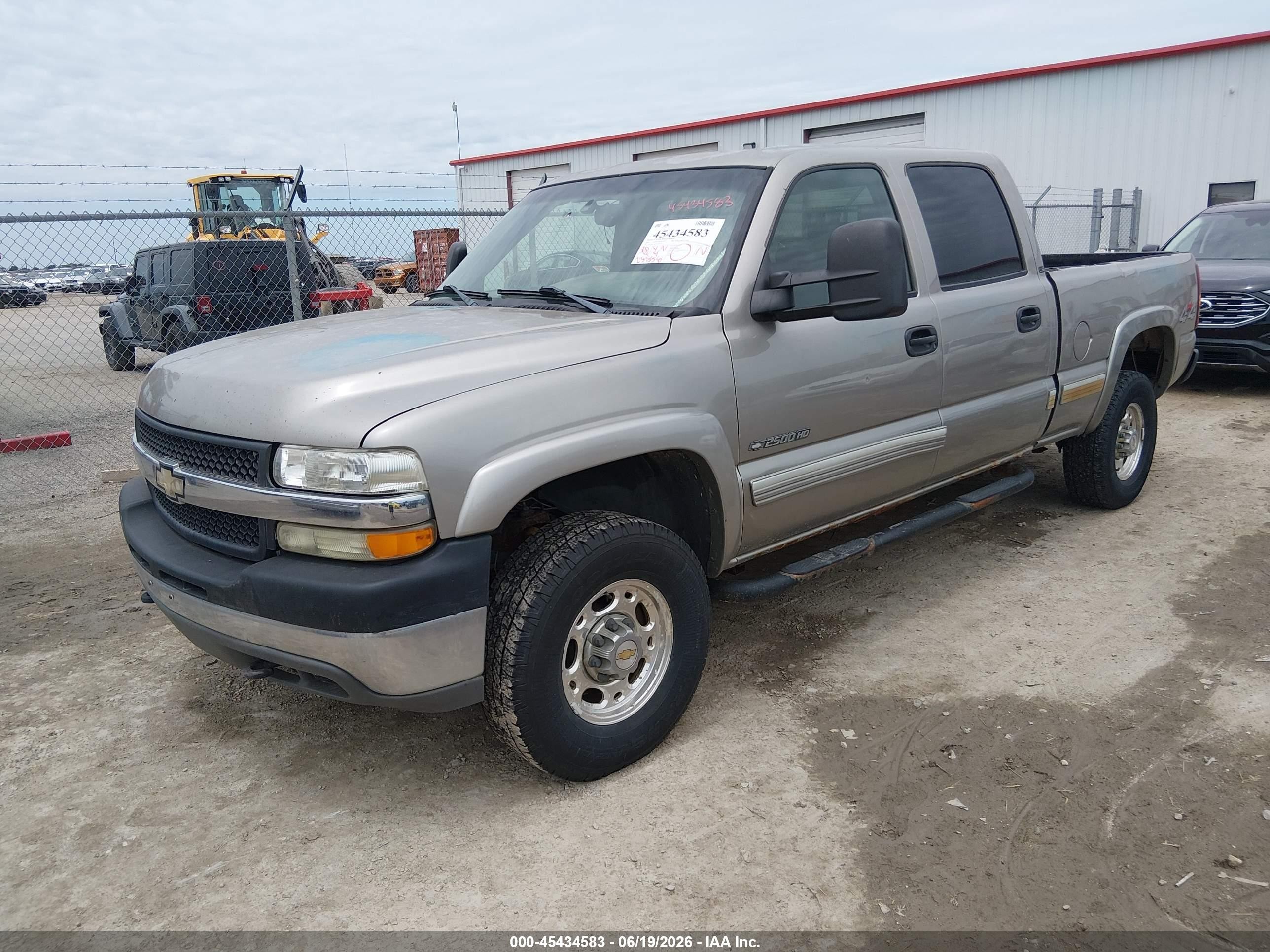 2002 Chevrolet Silverado 2500hd Ls Silver vin: 1GCHK23U52F106421