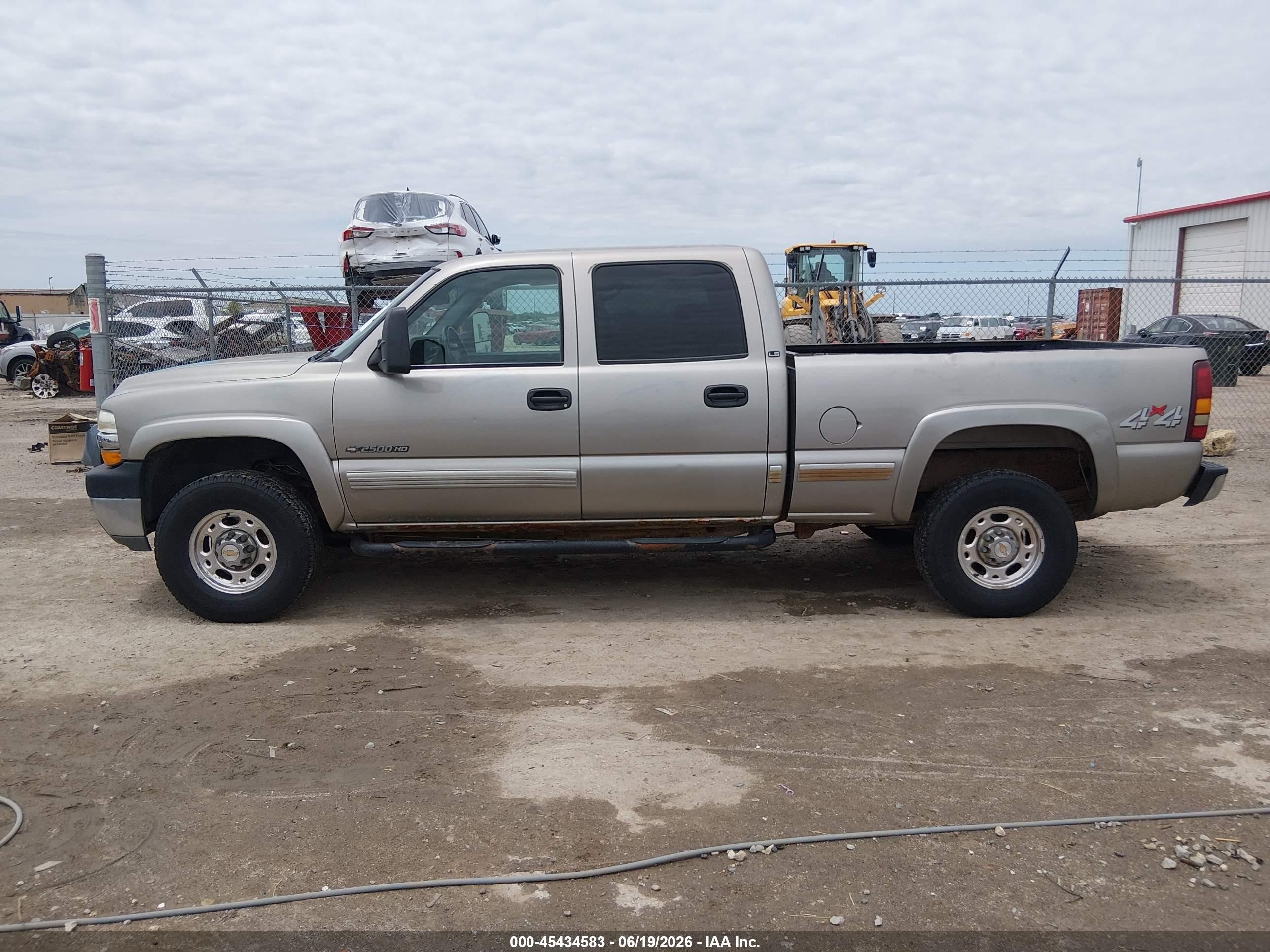2002 Chevrolet Silverado 2500hd Ls Silver vin: 1GCHK23U52F106421