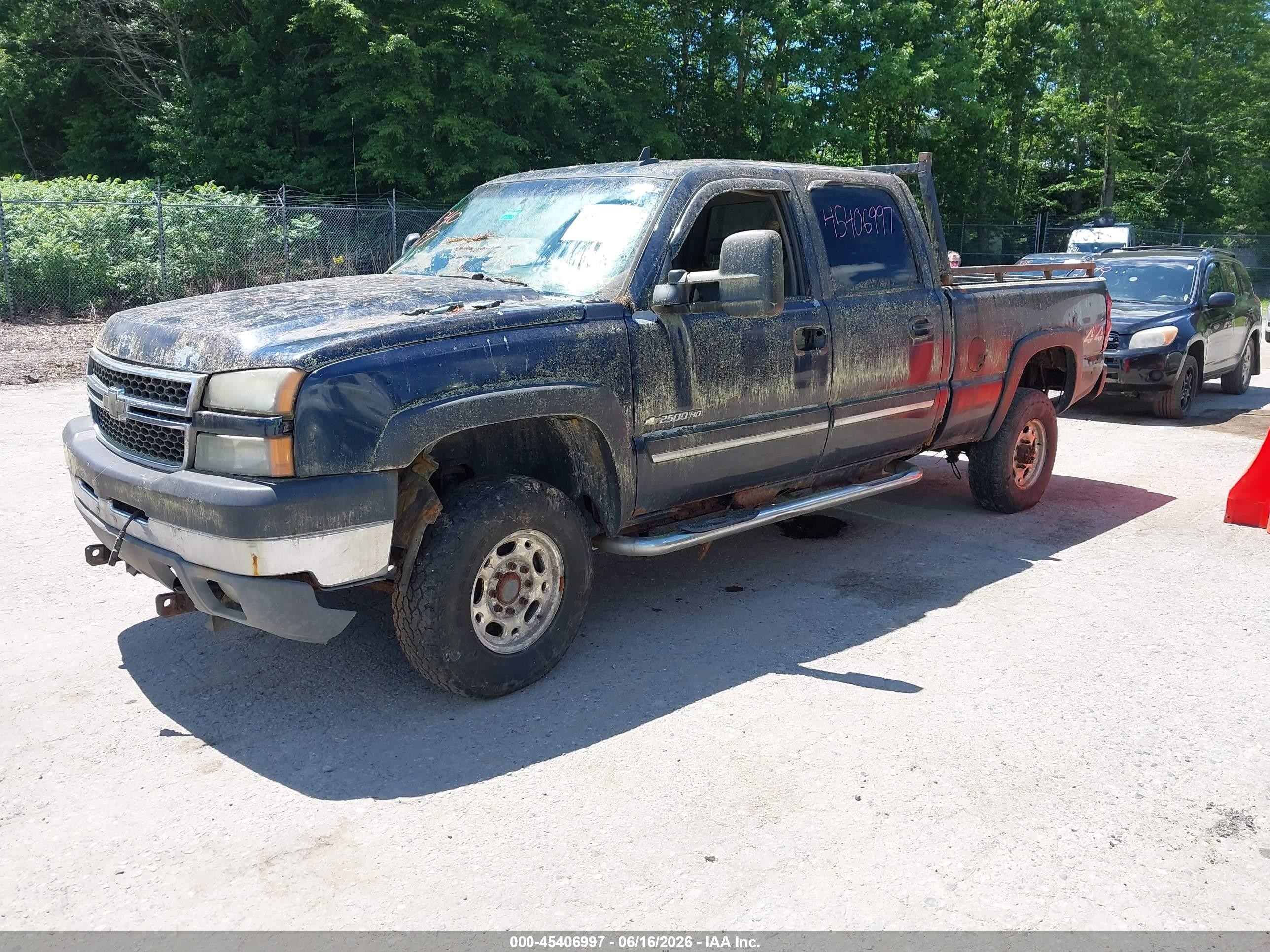 2006 Chevrolet Silverado 2500hd Lt3 Blue vin: 1GCHK23U56F116128
