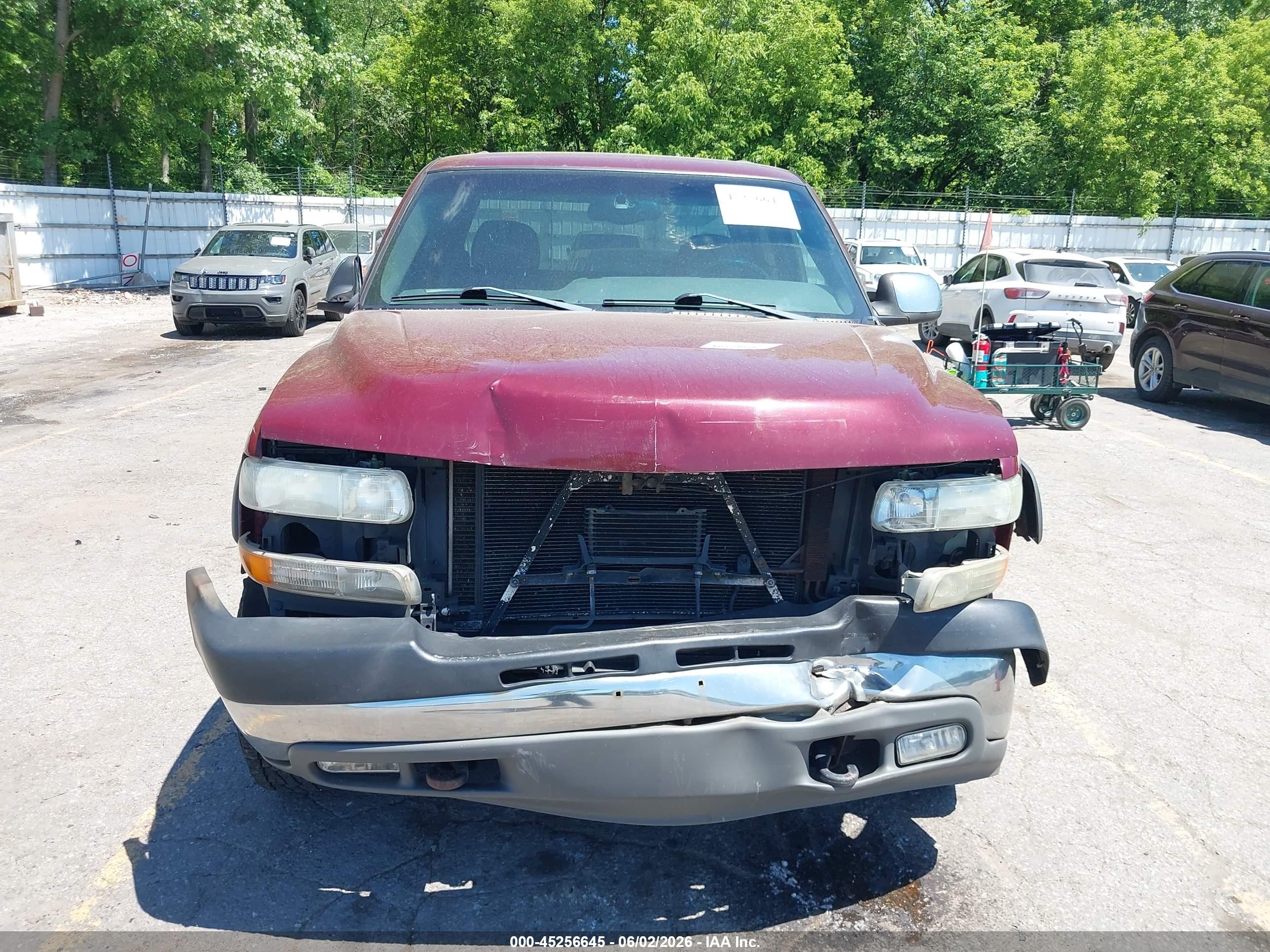 2002 Chevrolet Silverado 2500hd Ls Maroon vin: 1GCHK23U62F234120