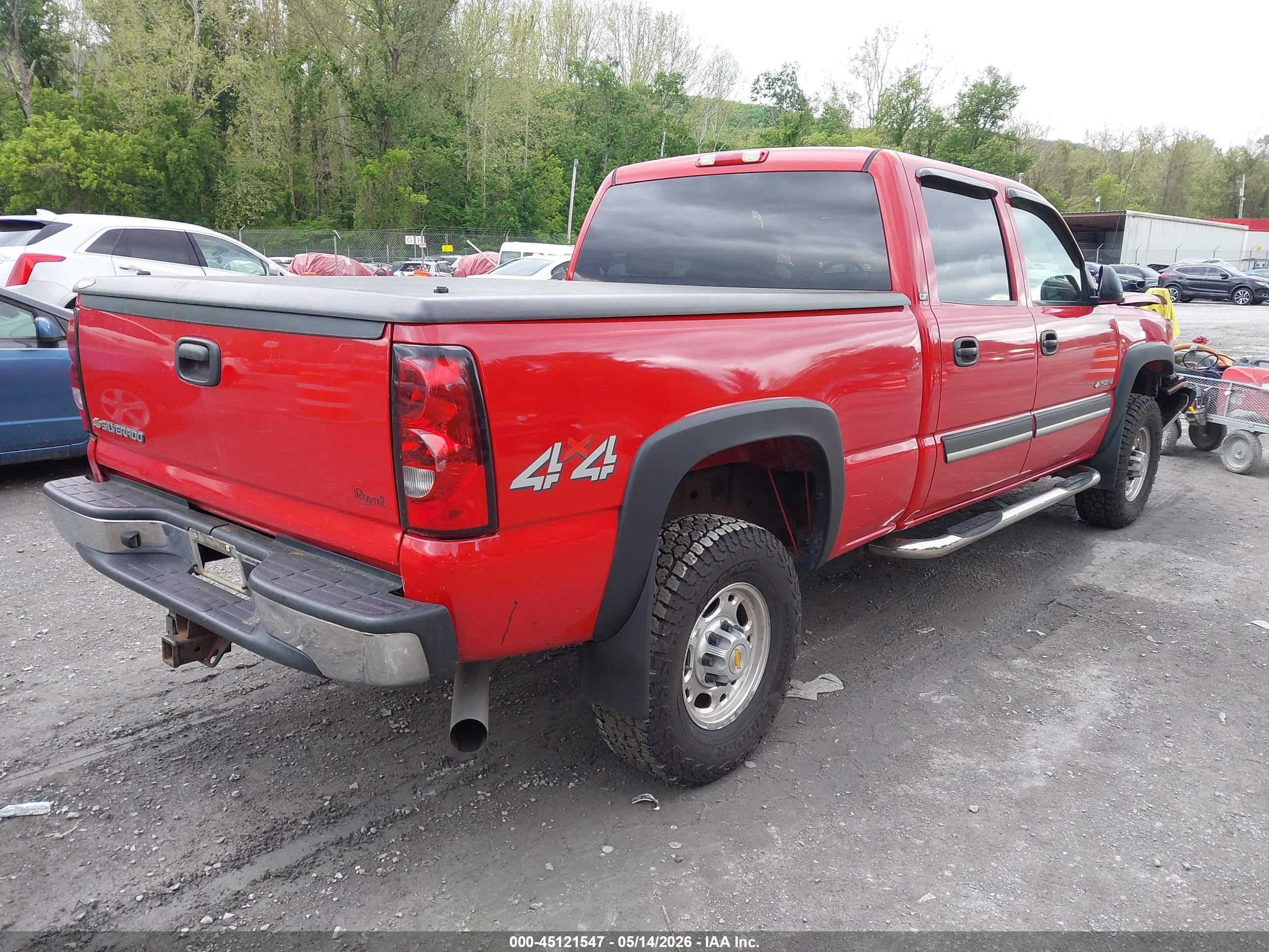 2006 Chevrolet Silverado 2500hd Lt1 Red vin: 1GCHK23U66F166052