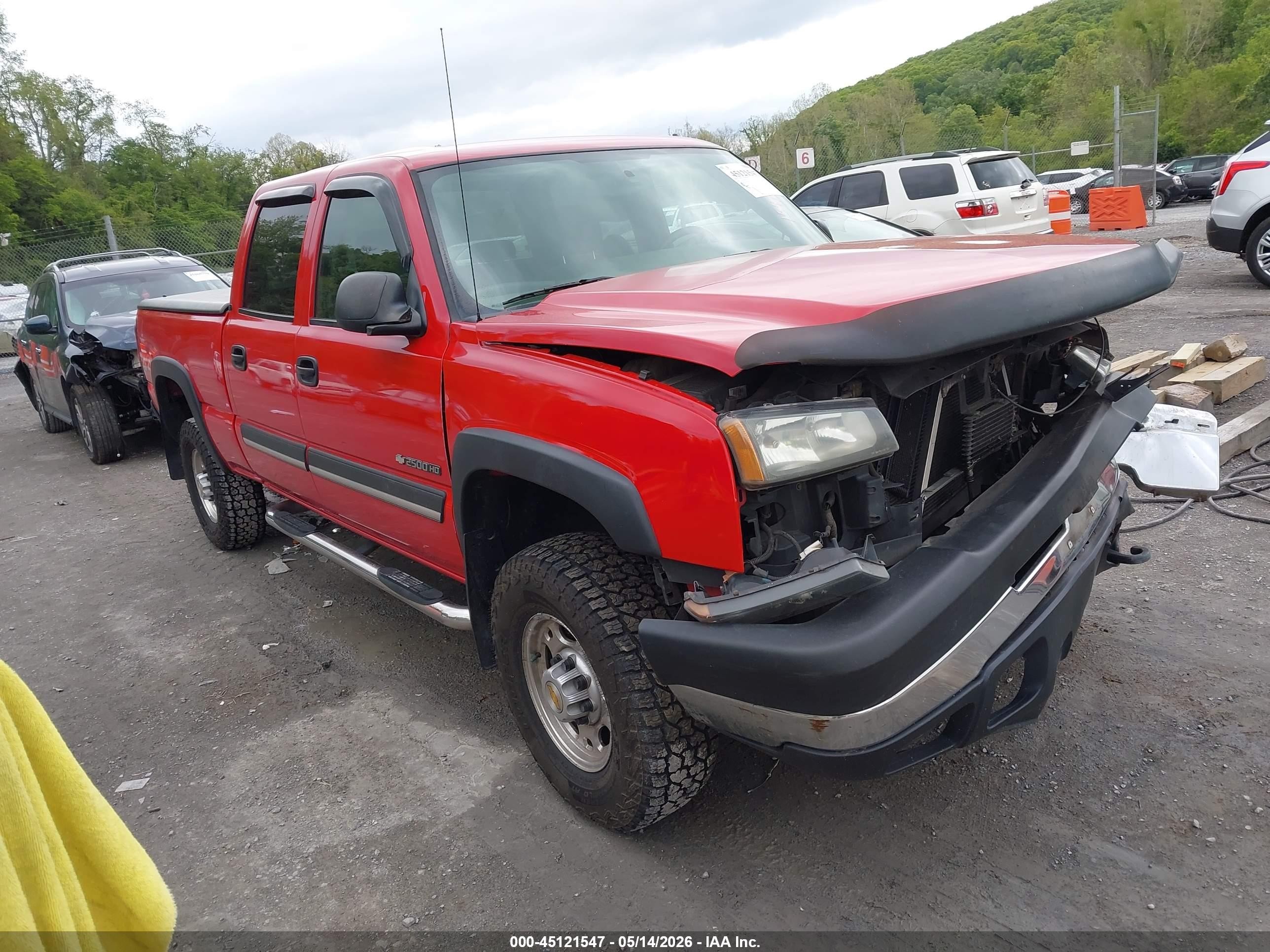 2006 Chevrolet Silverado 2500hd Lt1 Red vin: 1GCHK23U66F166052