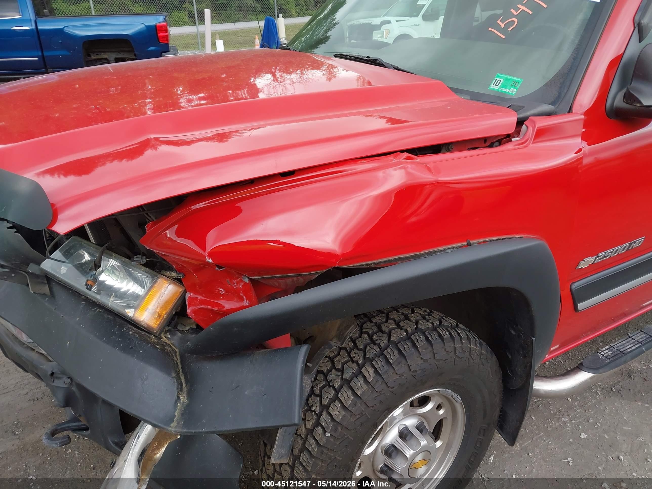 2006 Chevrolet Silverado 2500hd Lt1 Red vin: 1GCHK23U66F166052
