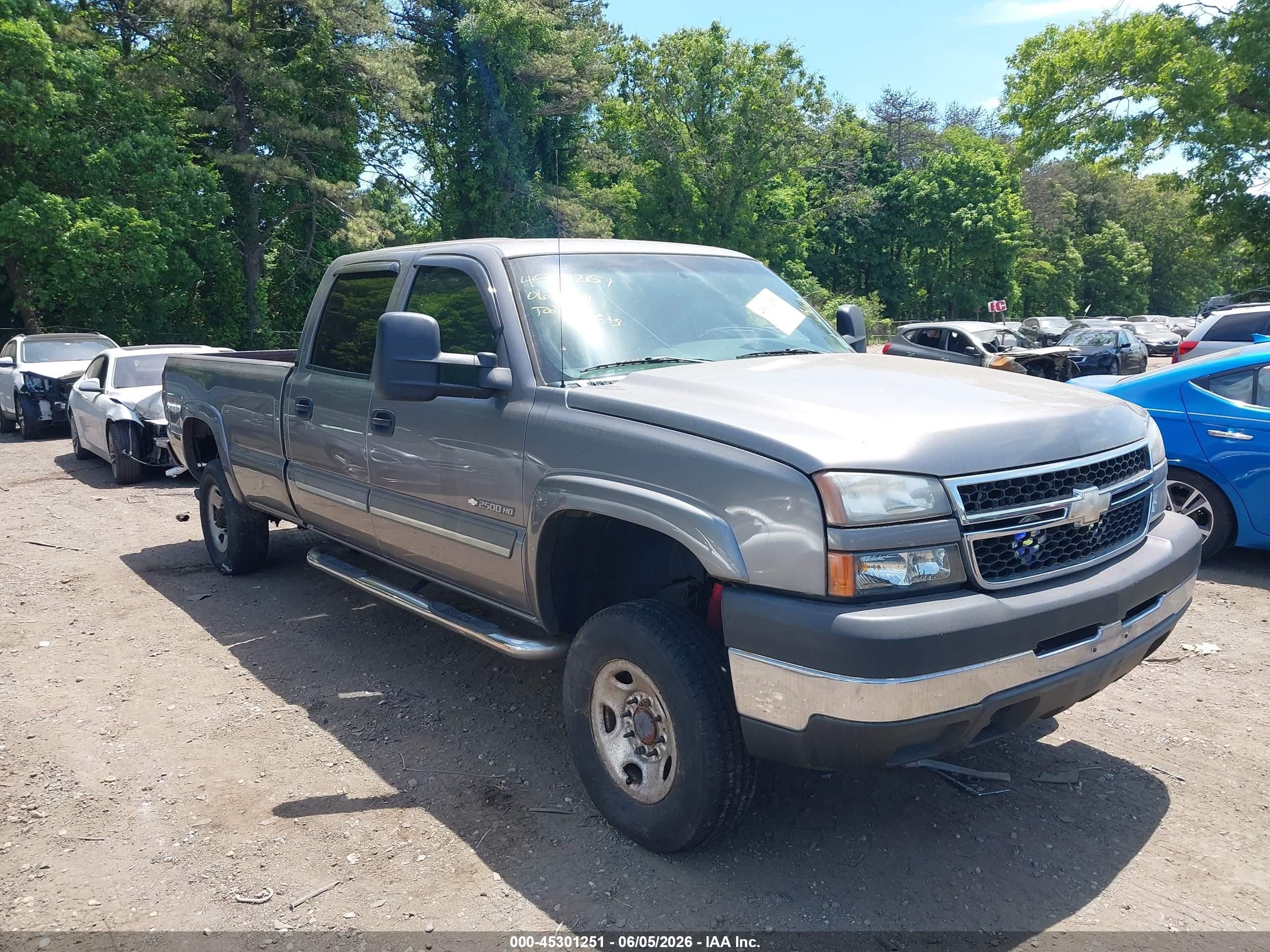 2006 Chevrolet Silverado 2500hd Lt1 Gray vin: 1GCHK23U66F230722