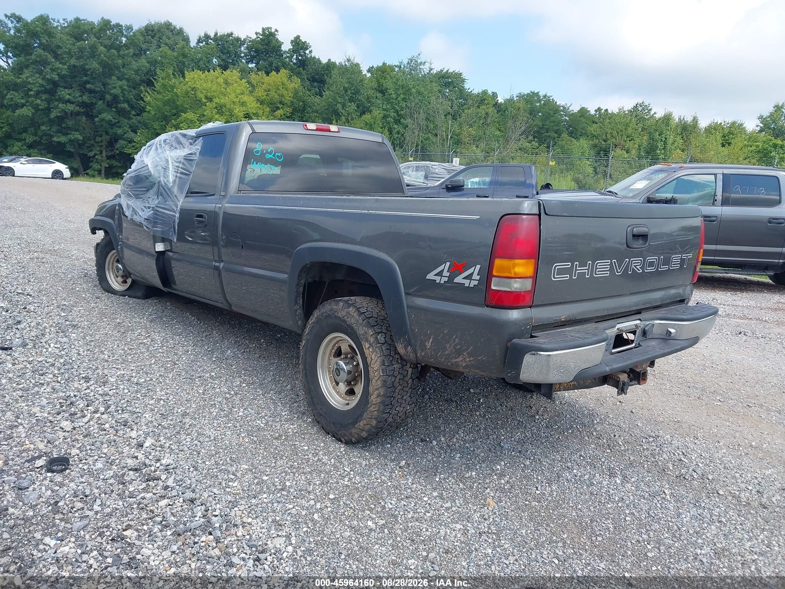 2002 Chevrolet Silverado 2500hd   Gray vin: 1GCHK23U72F207153
