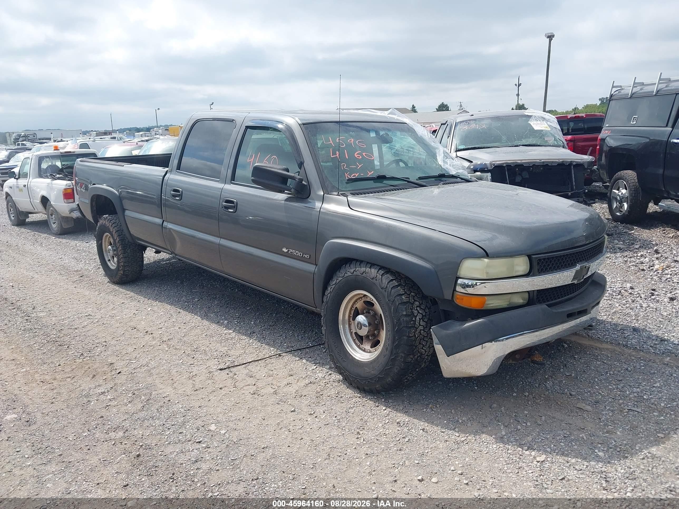 2002 Chevrolet Silverado 2500hd   Серый vin: 1GCHK23U72F207153