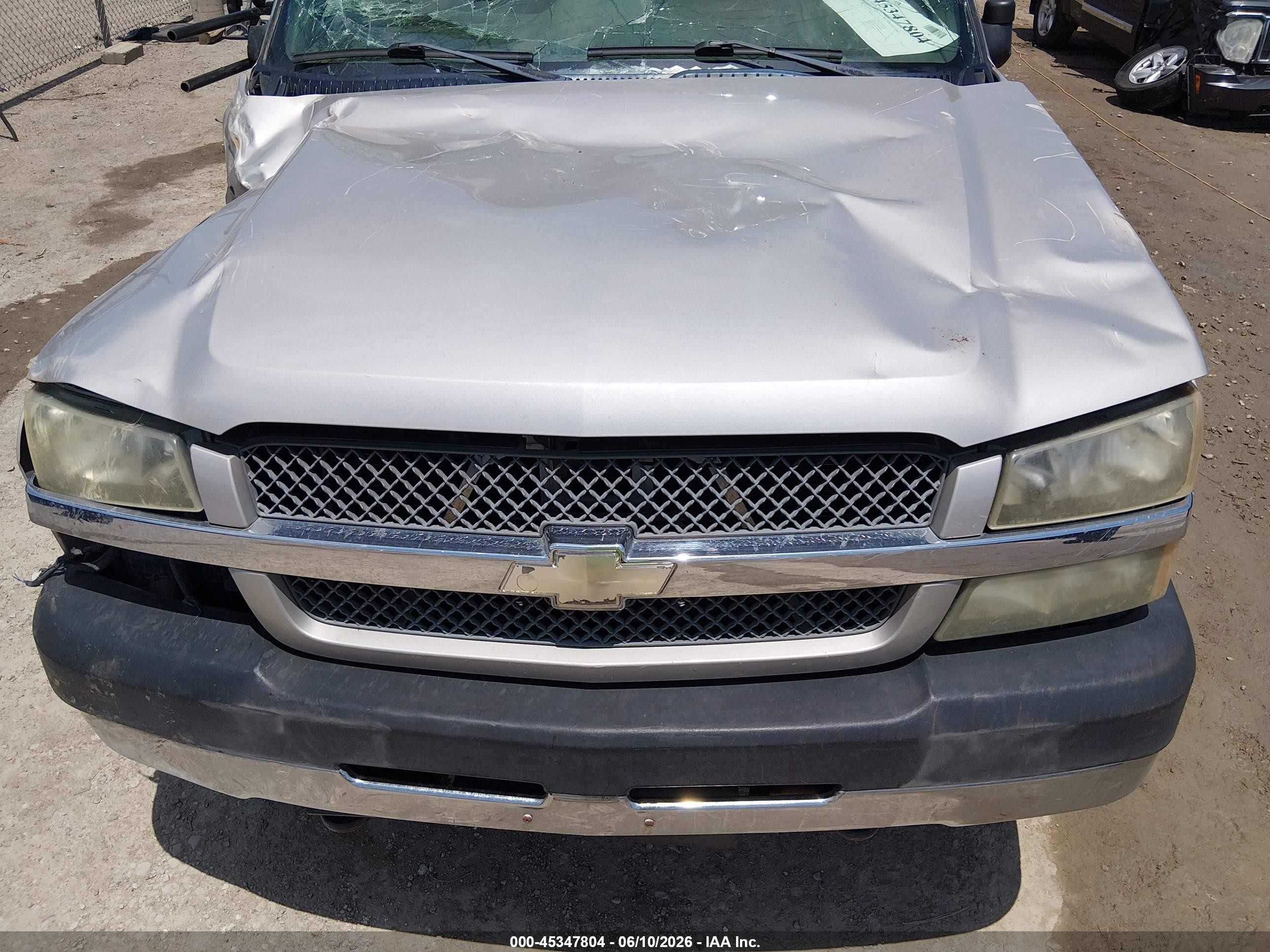 2004 Chevrolet Silverado 2500hd Ls Gray vin: 1GCHK23U74F156837