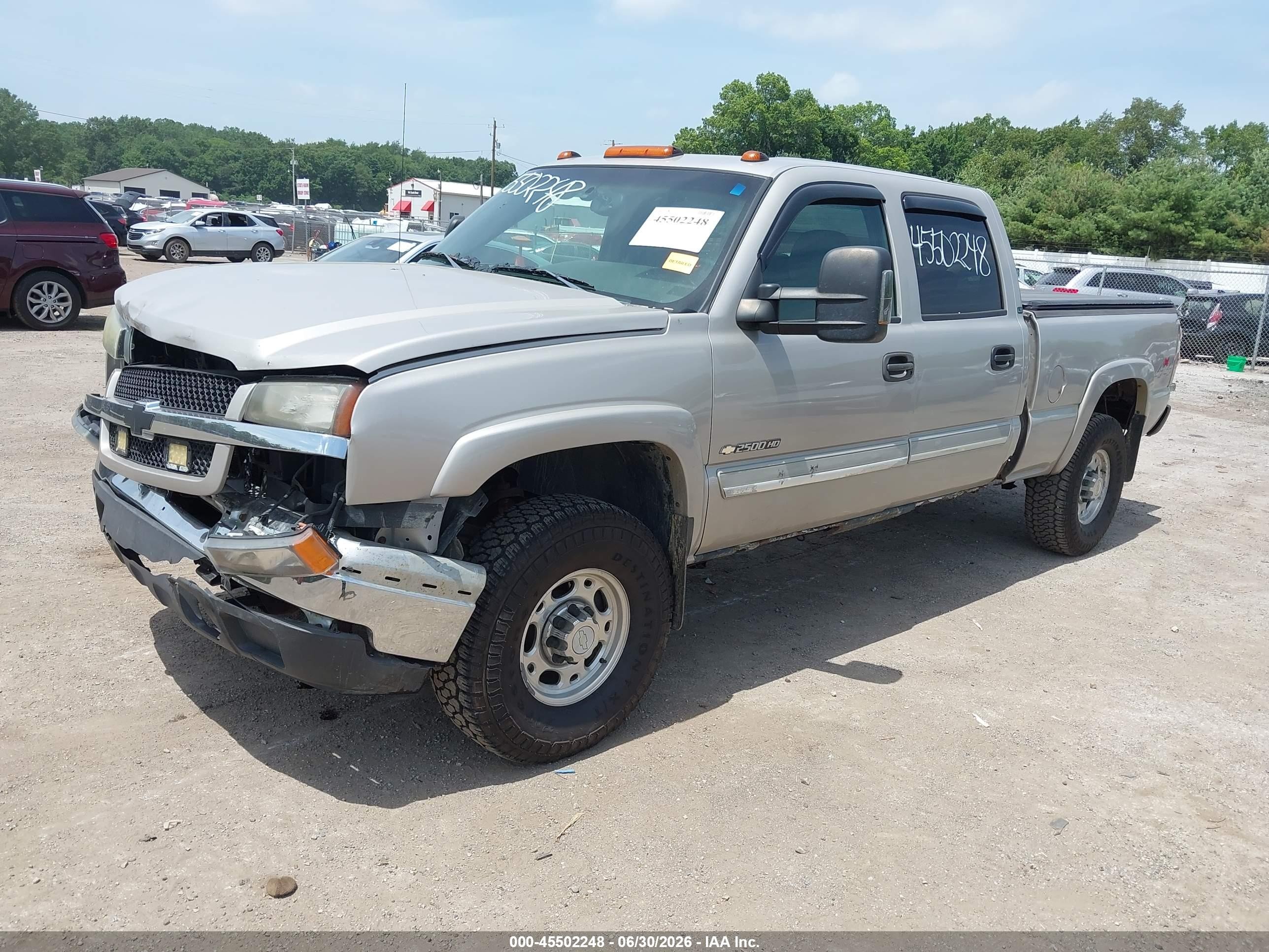 2004 Chevrolet Silverado 2500hd Ls Серый vin: 1GCHK23U74F204336