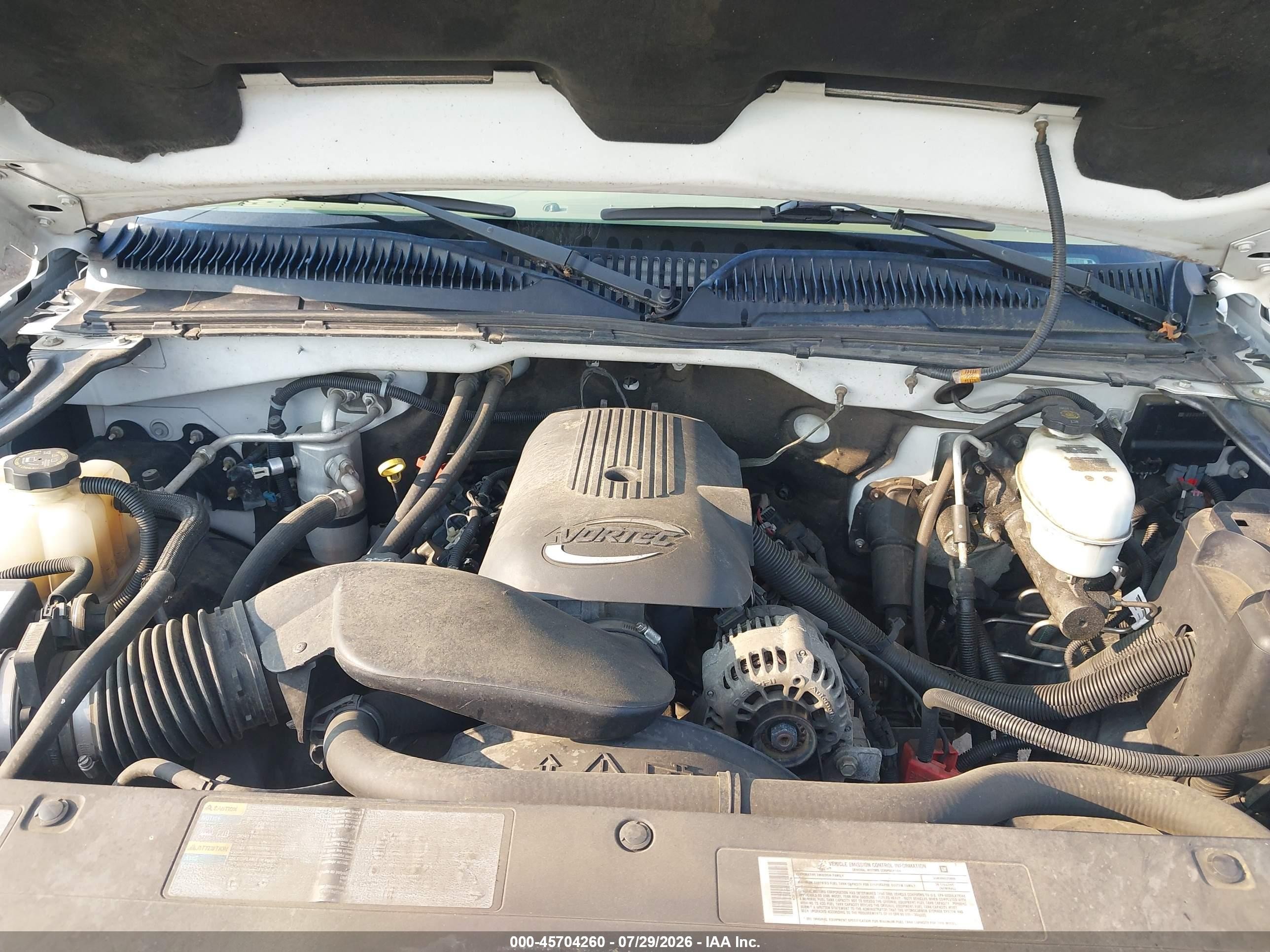 2005 Chevrolet Silverado 2500hd Lt White vin: 1GCHK23U75F853250