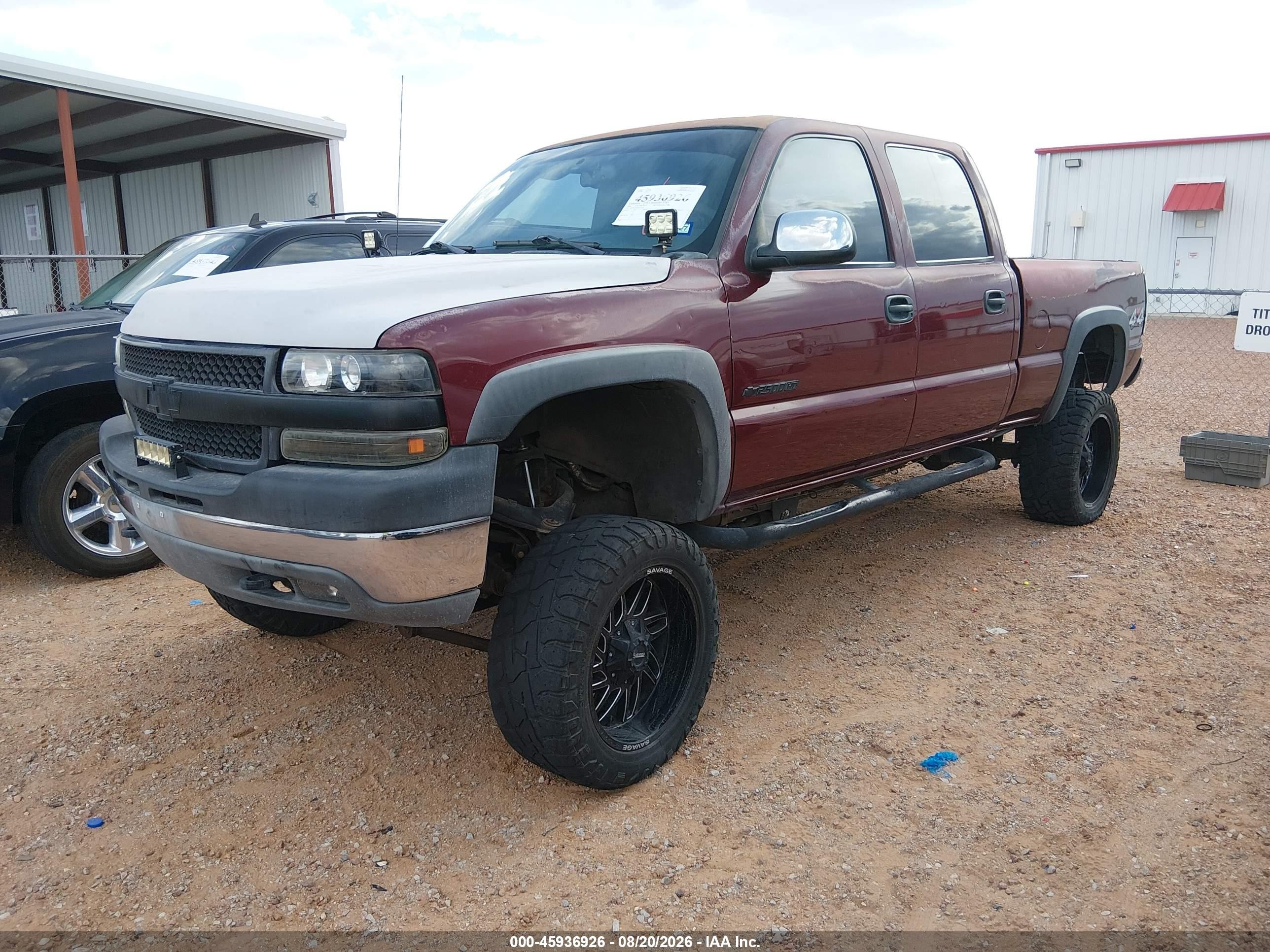 2001 Chevrolet Silverado 2500hd Ls Maroon vin: 1GCHK23U81F172525