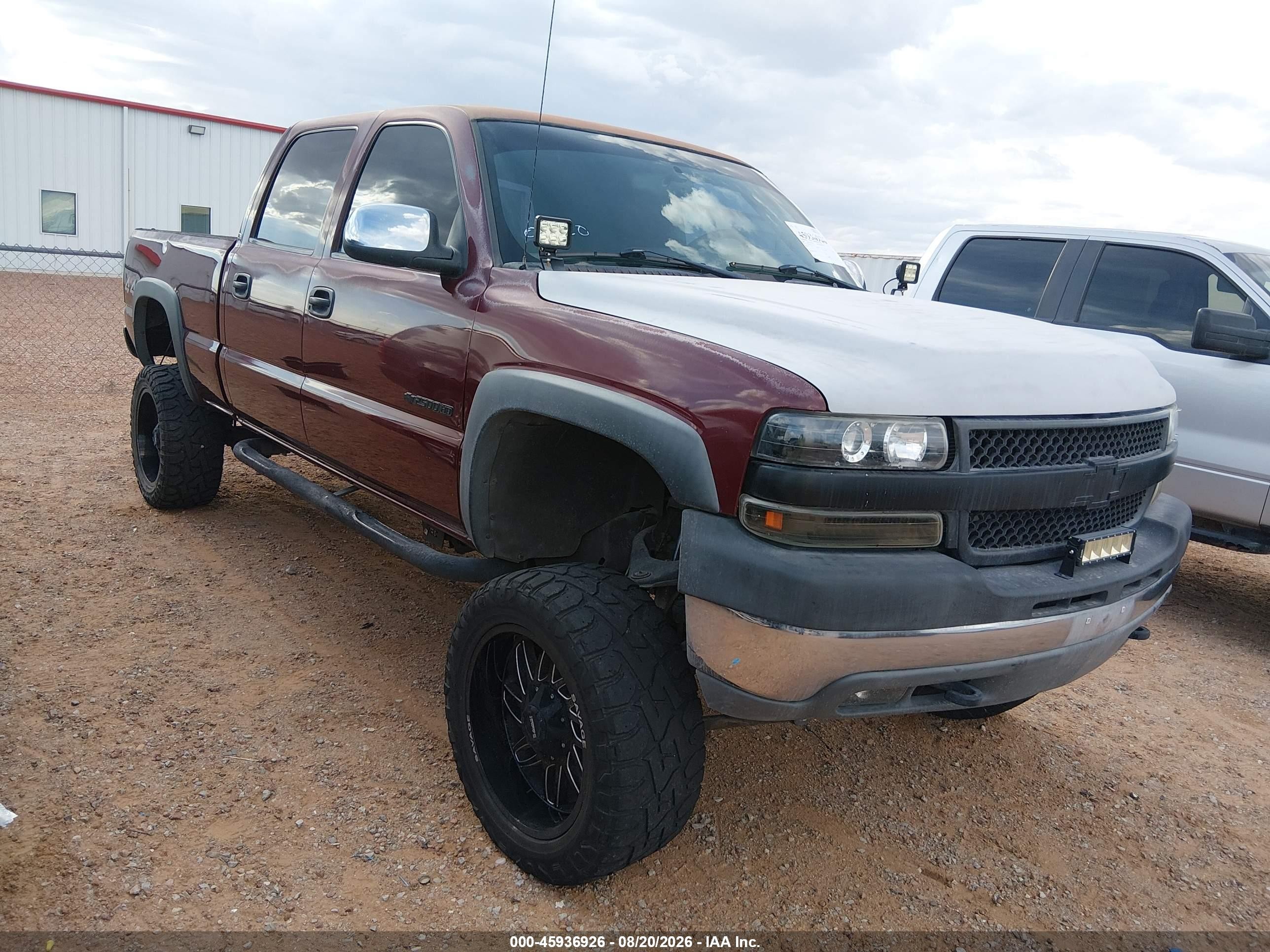 2001 Chevrolet Silverado 2500hd Ls Maroon vin: 1GCHK23U81F172525